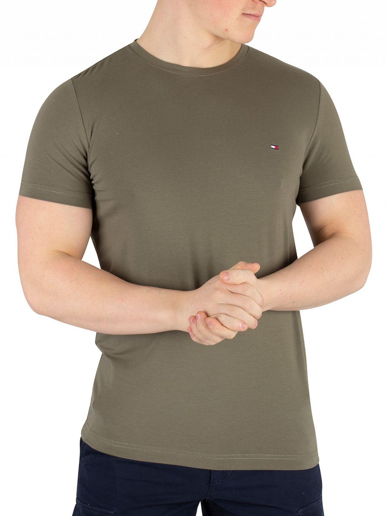 tommy hilfiger olive green shirt