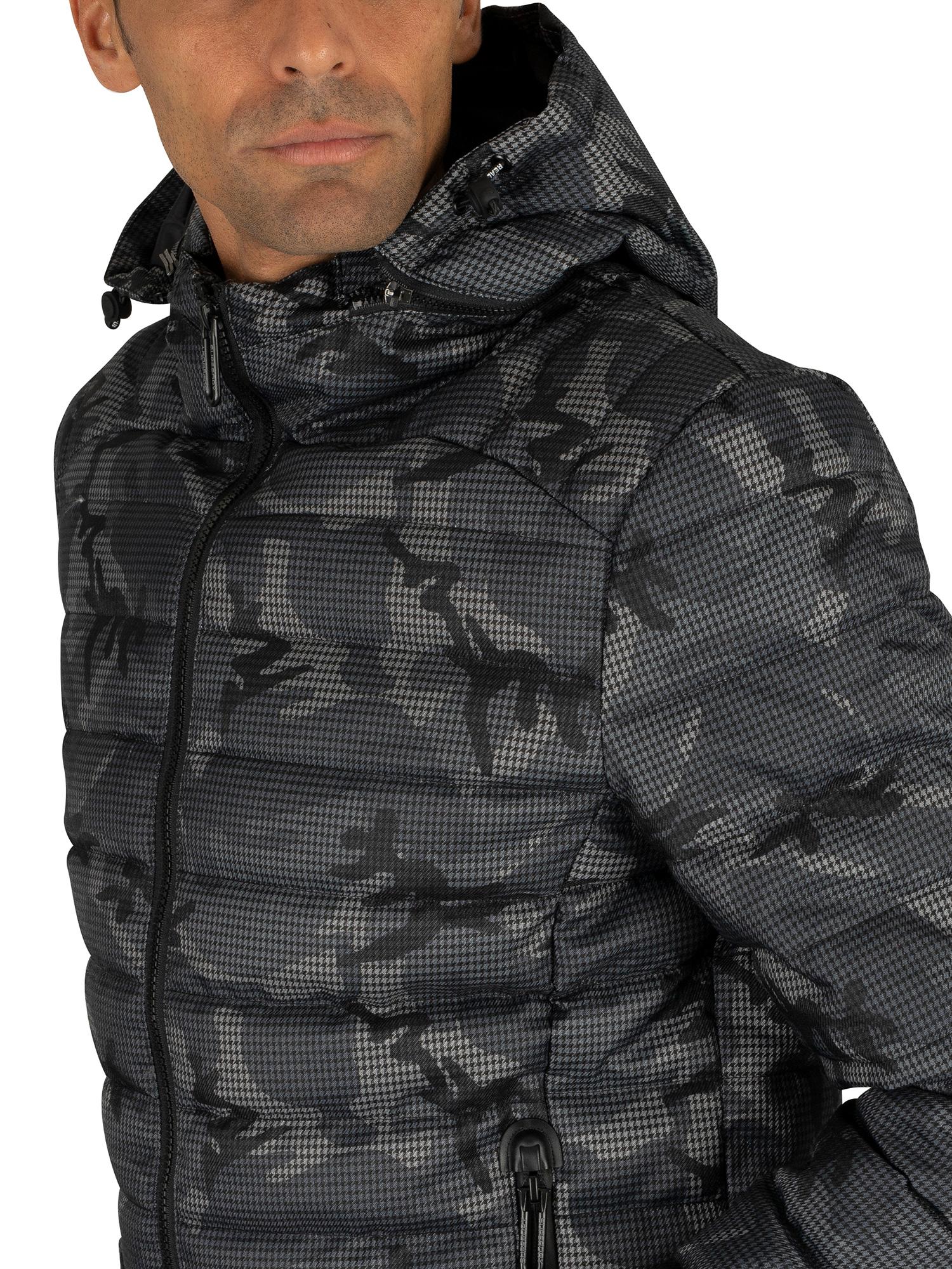 Superdry Tweed Double Zip Fuji Jacket in Grey Camo (Grey) for Men - Lyst