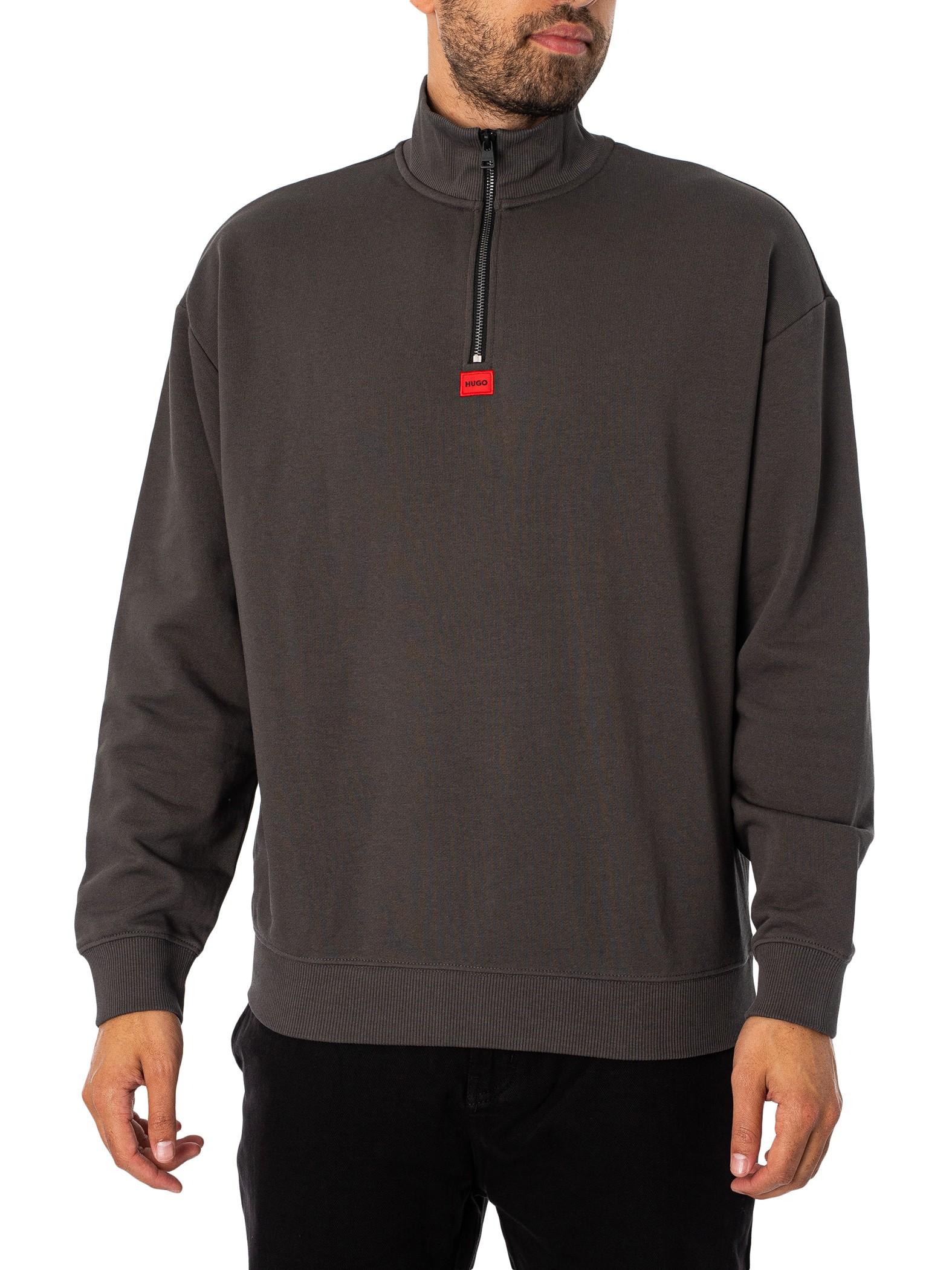 Dark grey half online zip sweatshirt