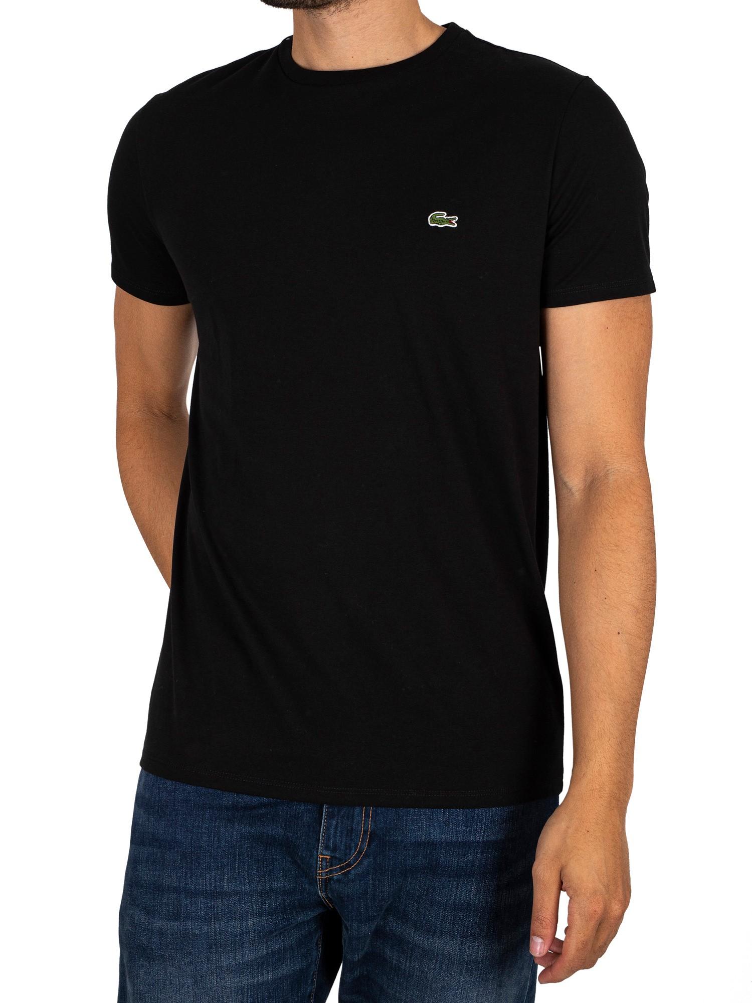 Lacoste Logo Pima T-shirt in Black for Men | Lyst