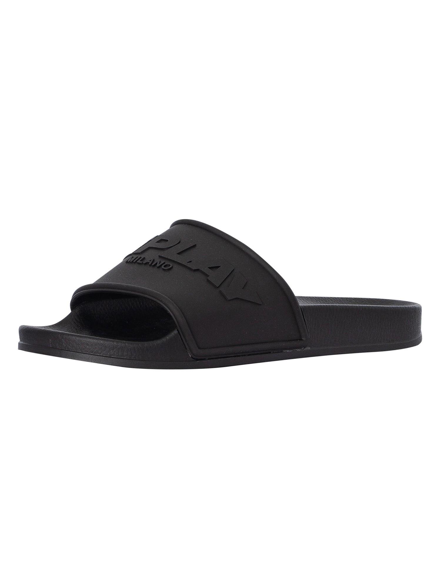 Replay Brand Sliders in Black for Men | Lyst Australia