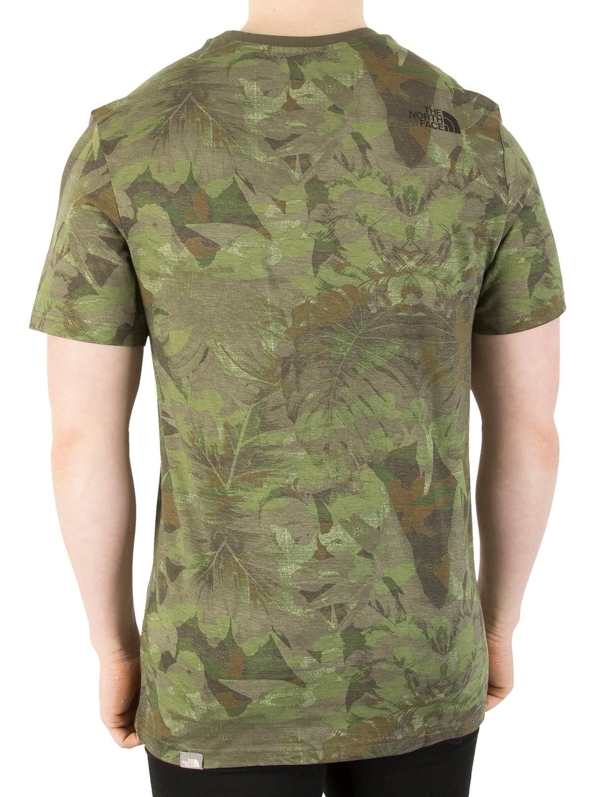 north face camo t shirt