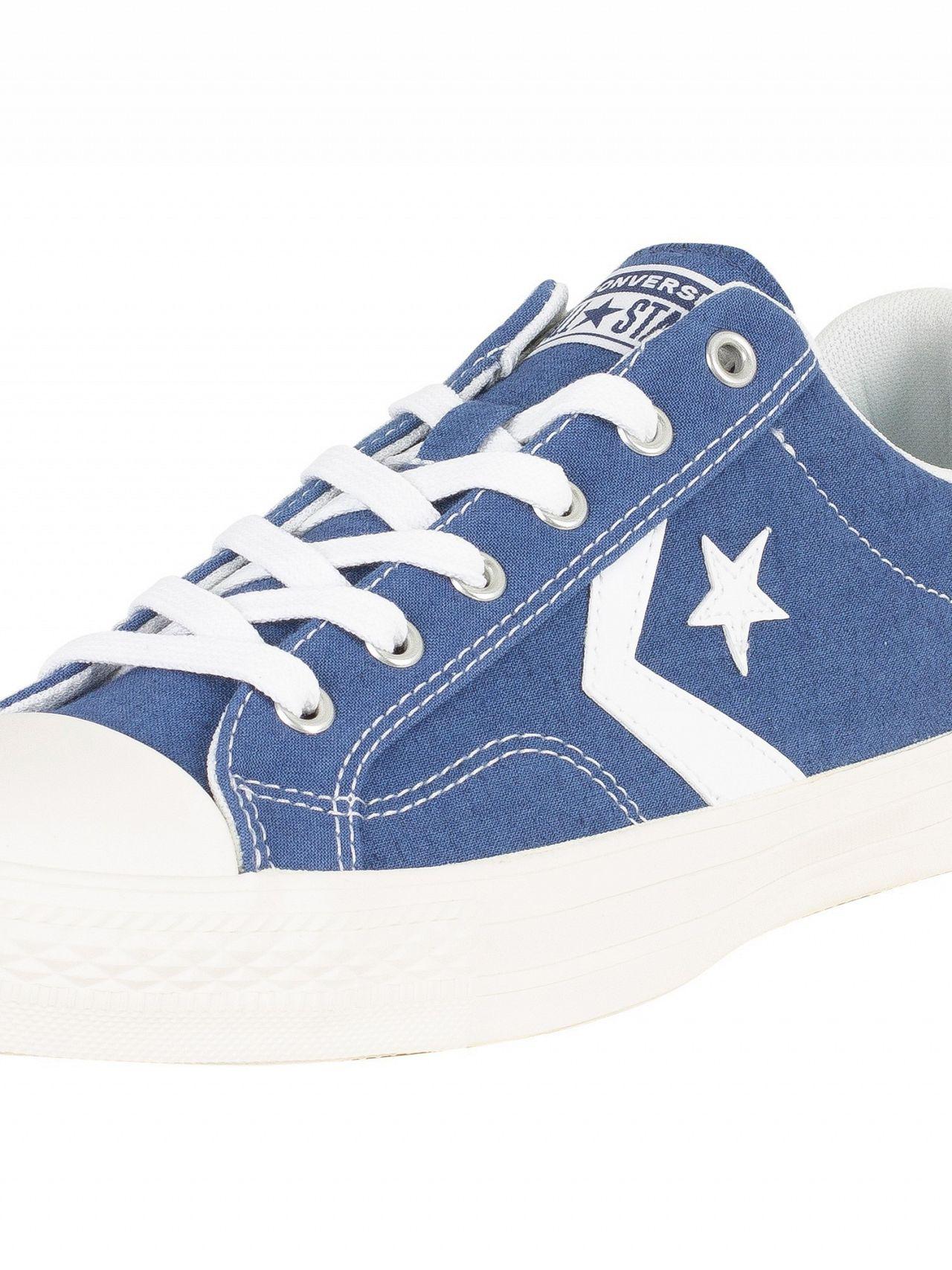 Converse Mason Blue/white Star Player Ox Canvas Trainers for Men | Lyst