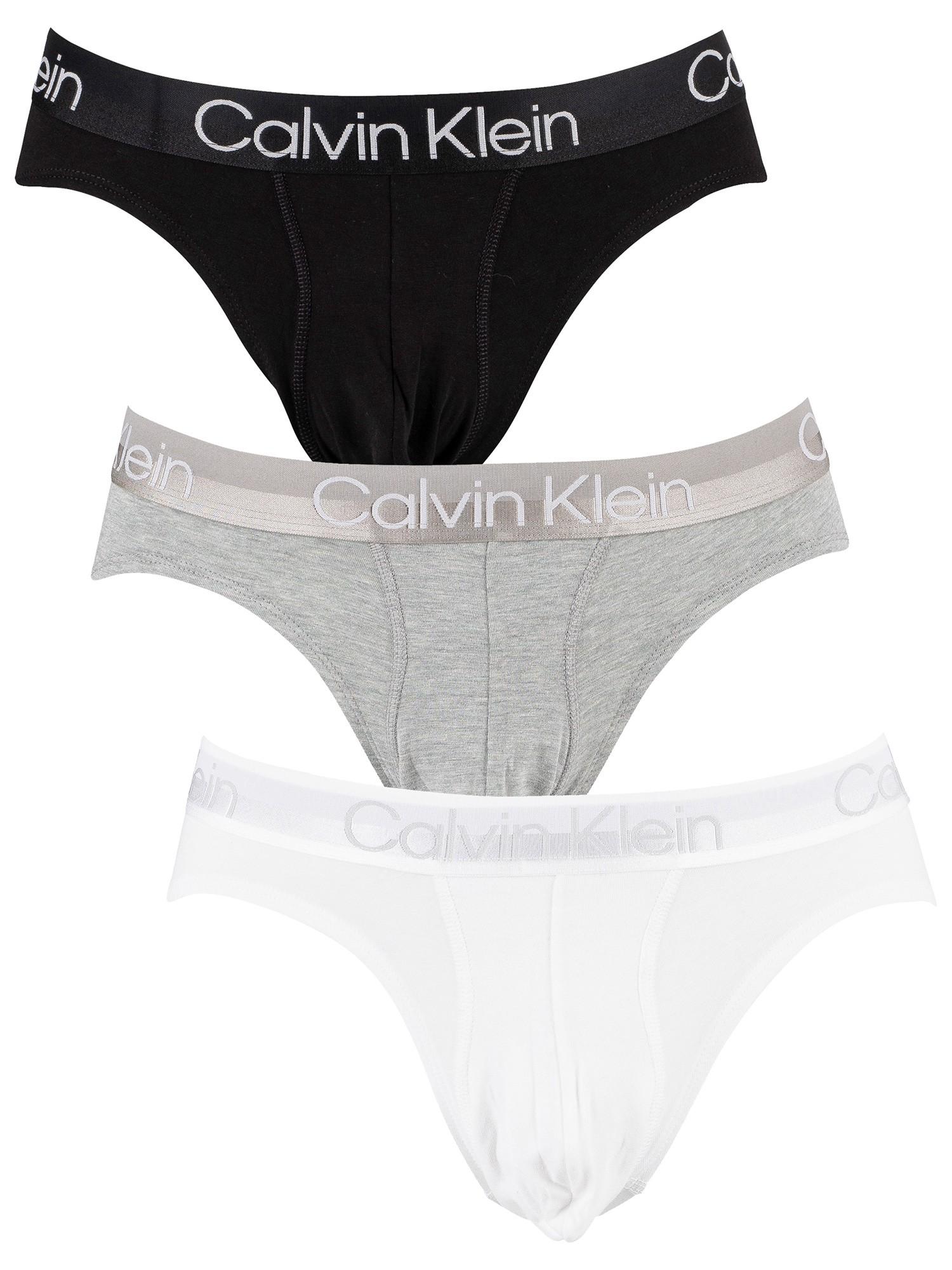 Calvin Klein 3 Pack Modern Structure Hip Briefs in White for Men | Lyst