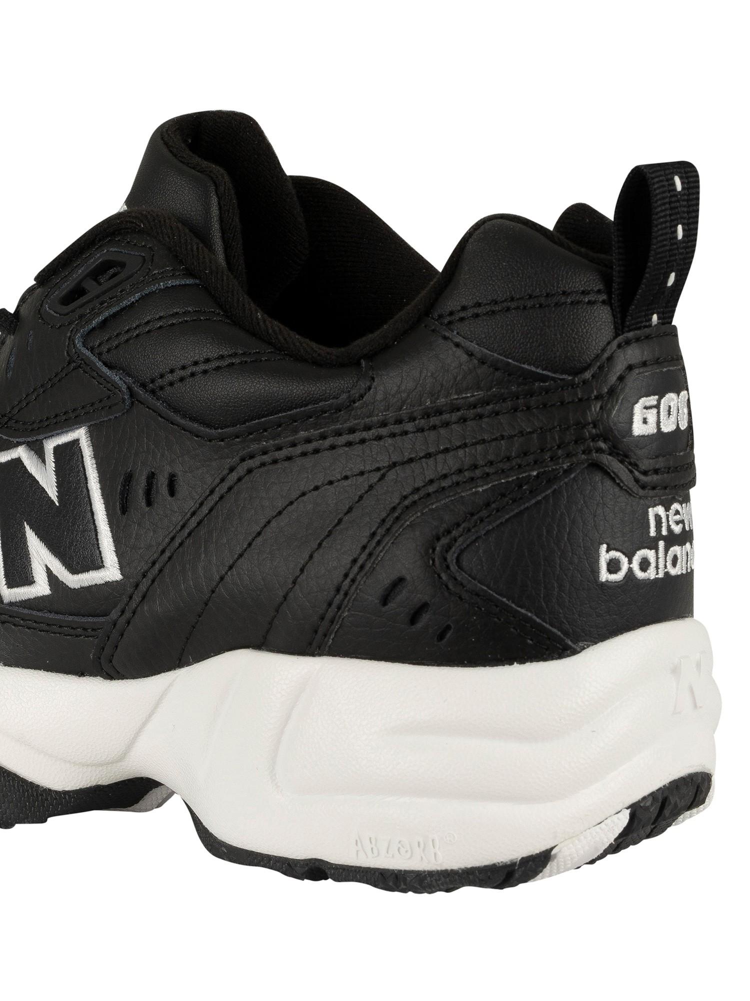 New Balance 608 Leather Trainers in Black/White (Black) for Men Lyst