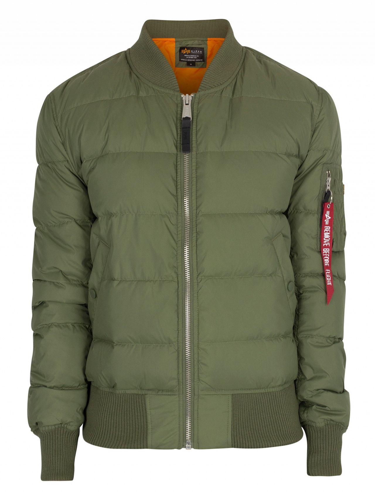 puffer jacket sage green