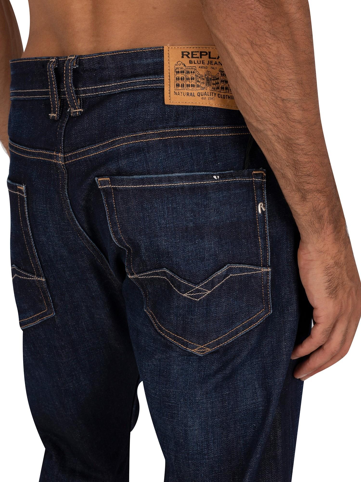Replay Denim Rocco Comfort Jeans in Indigo (Blue) for Men - Lyst