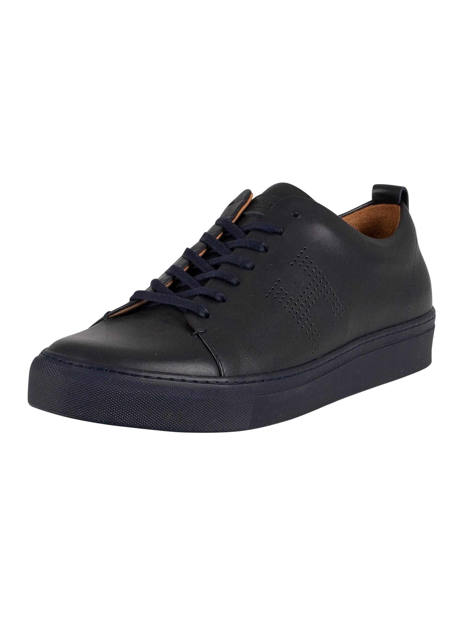 Hackett Charlton Cupsole Leather Trainers in Blue for Men | Lyst