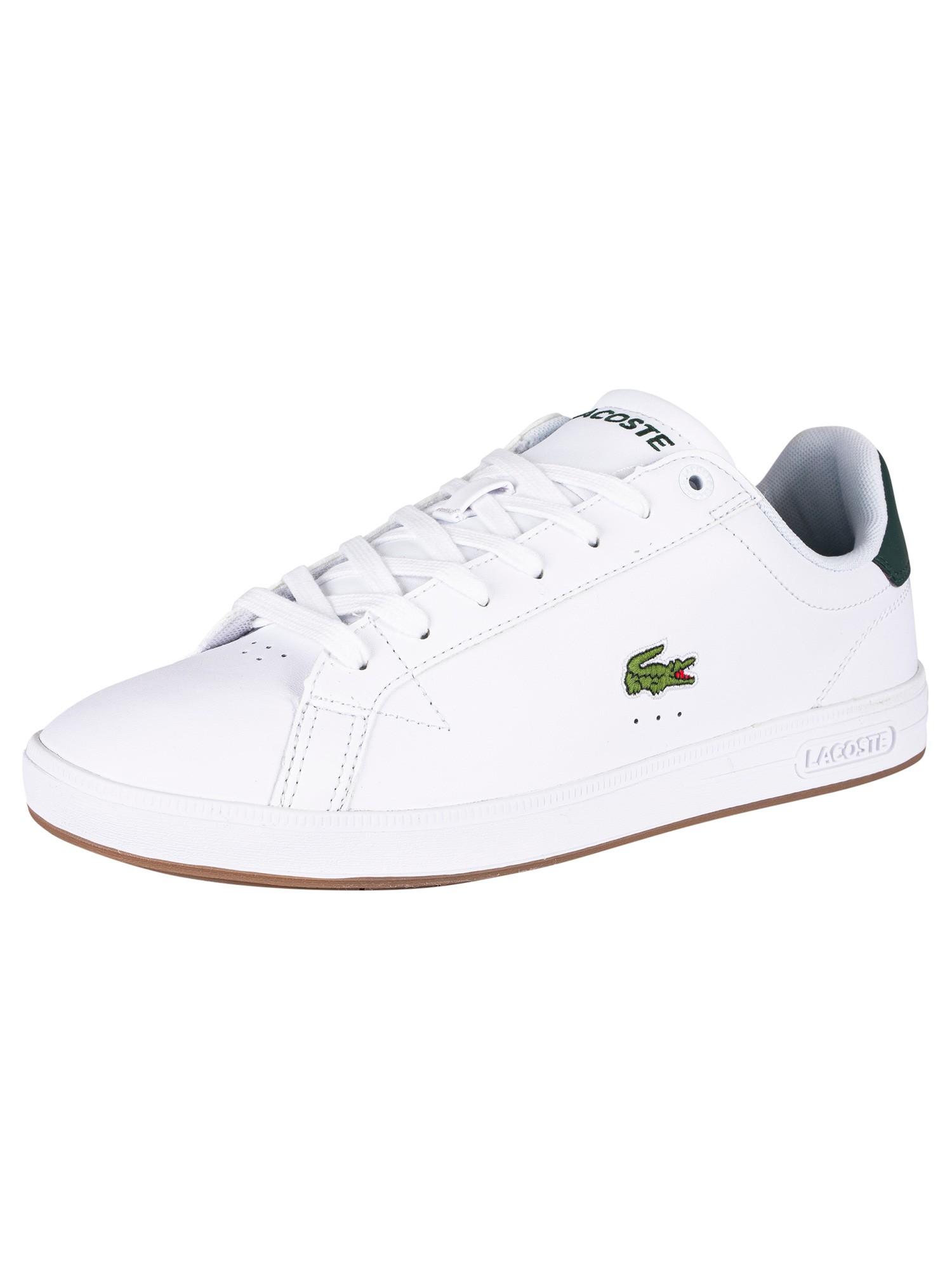Lacoste Men's White Graduate Pro Sma Leather Sneakers