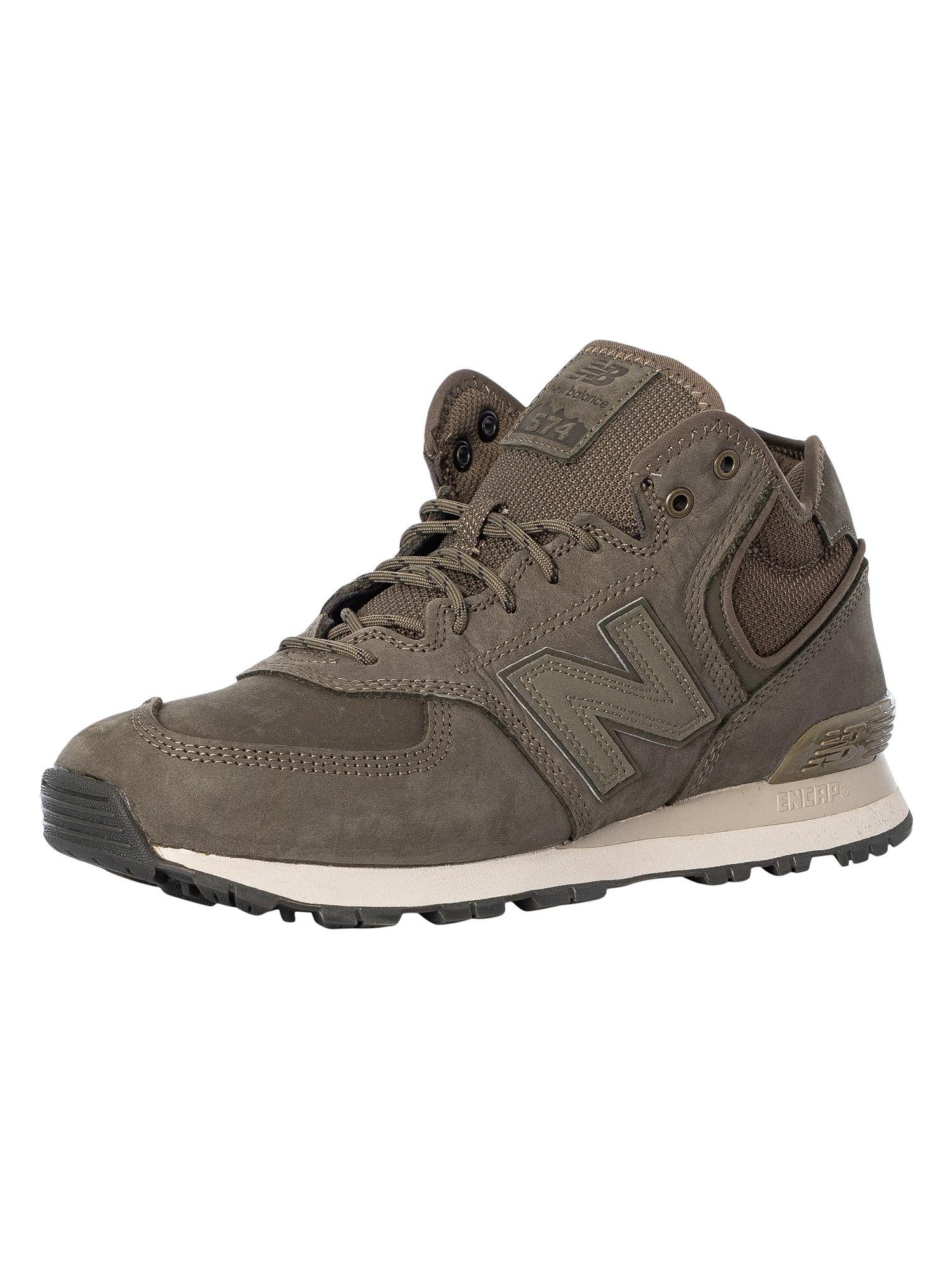 New Balance 574h Leather Trainers in Brown for Men | Lyst