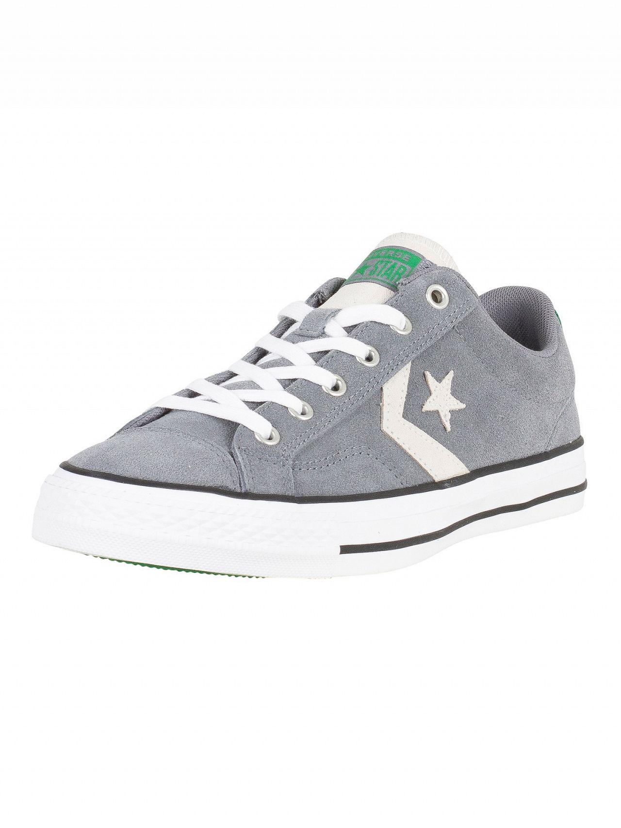 Converse Cool Grey/white Star Player Ox Suede Trainers in Gray for Men -  Lyst