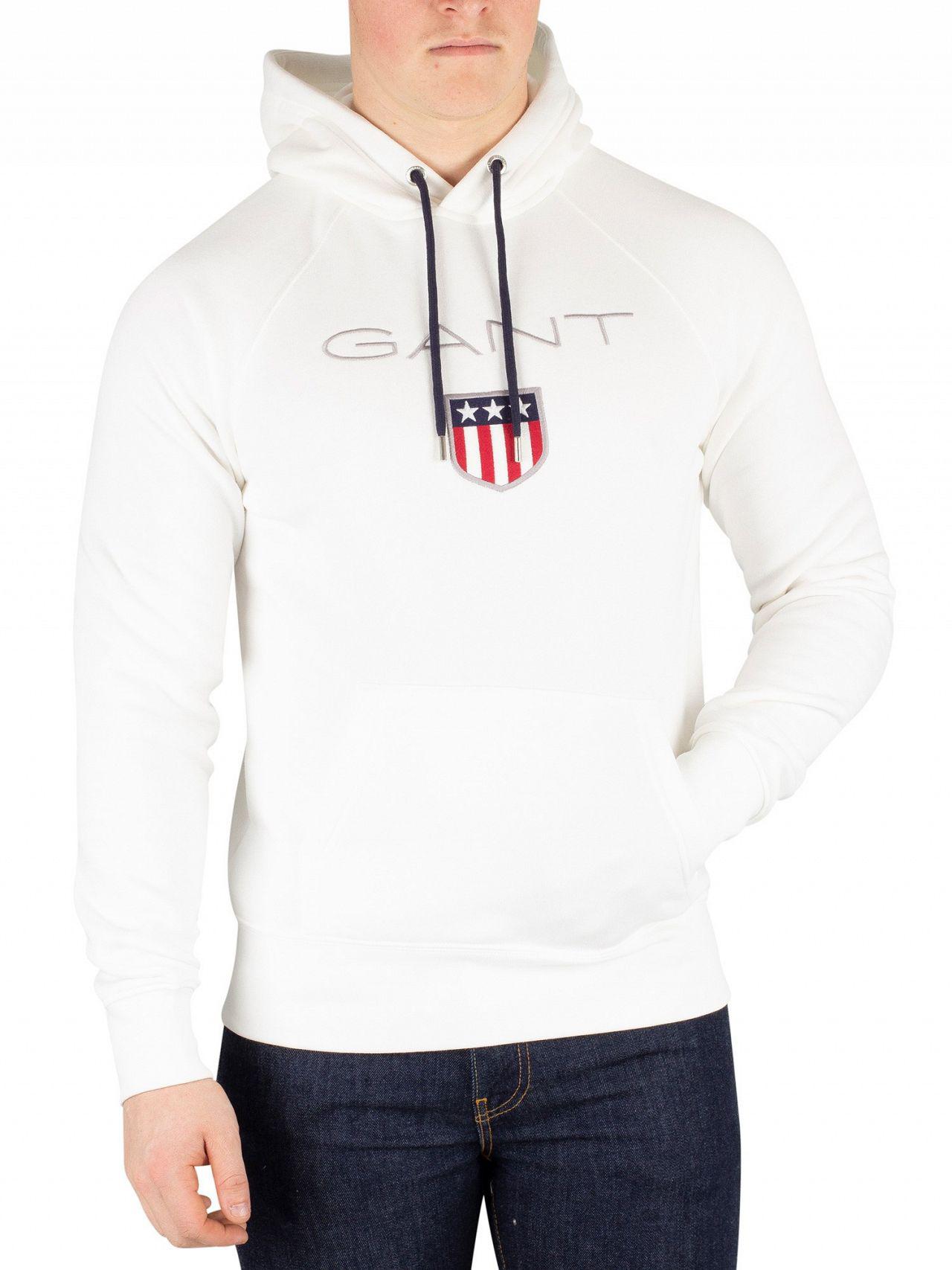 GANT Shield Hoodie in White for Men | Lyst