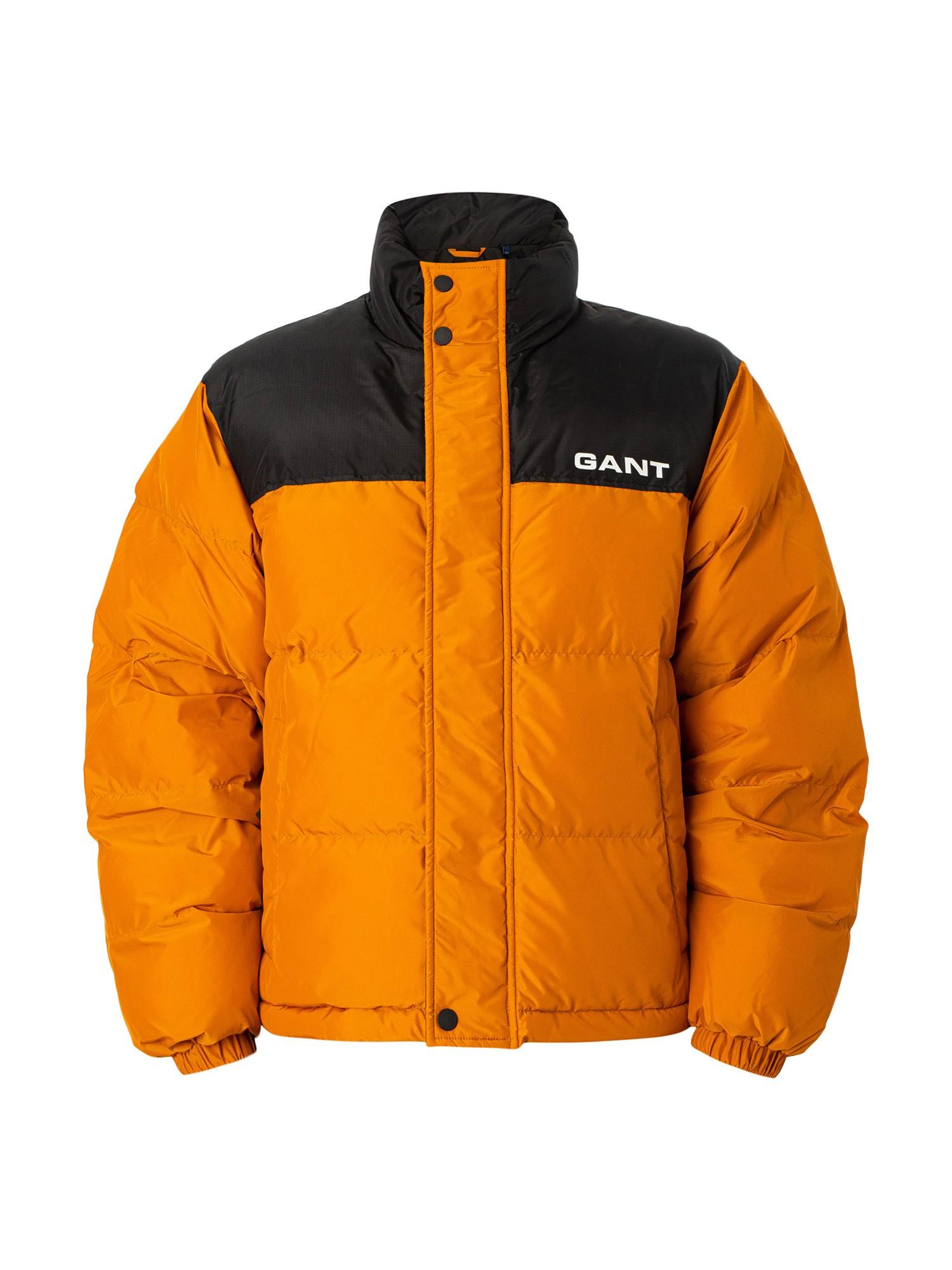 GANT Blocked Padded Jacket in Orange for Men | Lyst