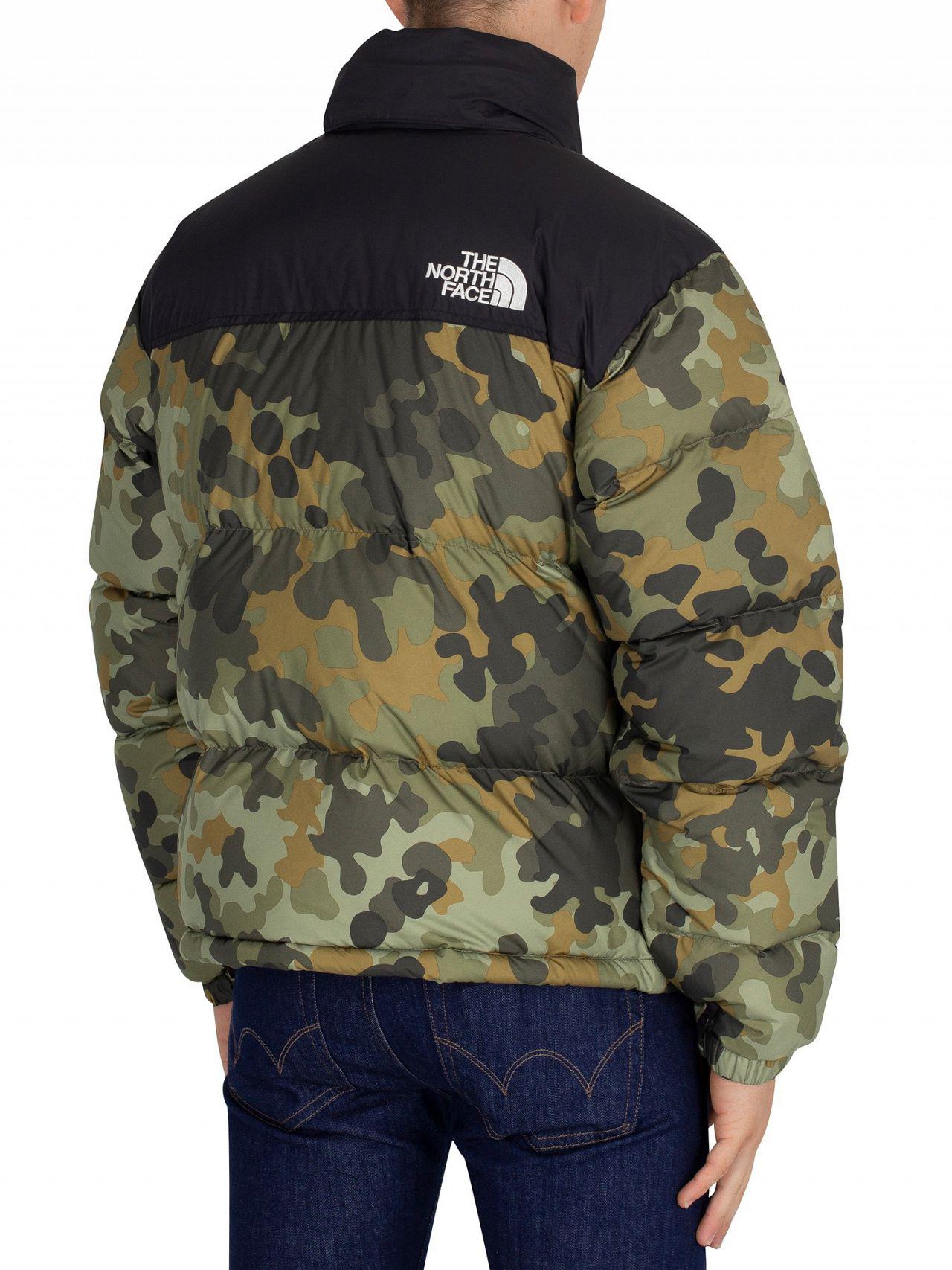 The North Face Synthetic 1996 Camo Retro Nuptse Jacket Green for Men | Lyst
