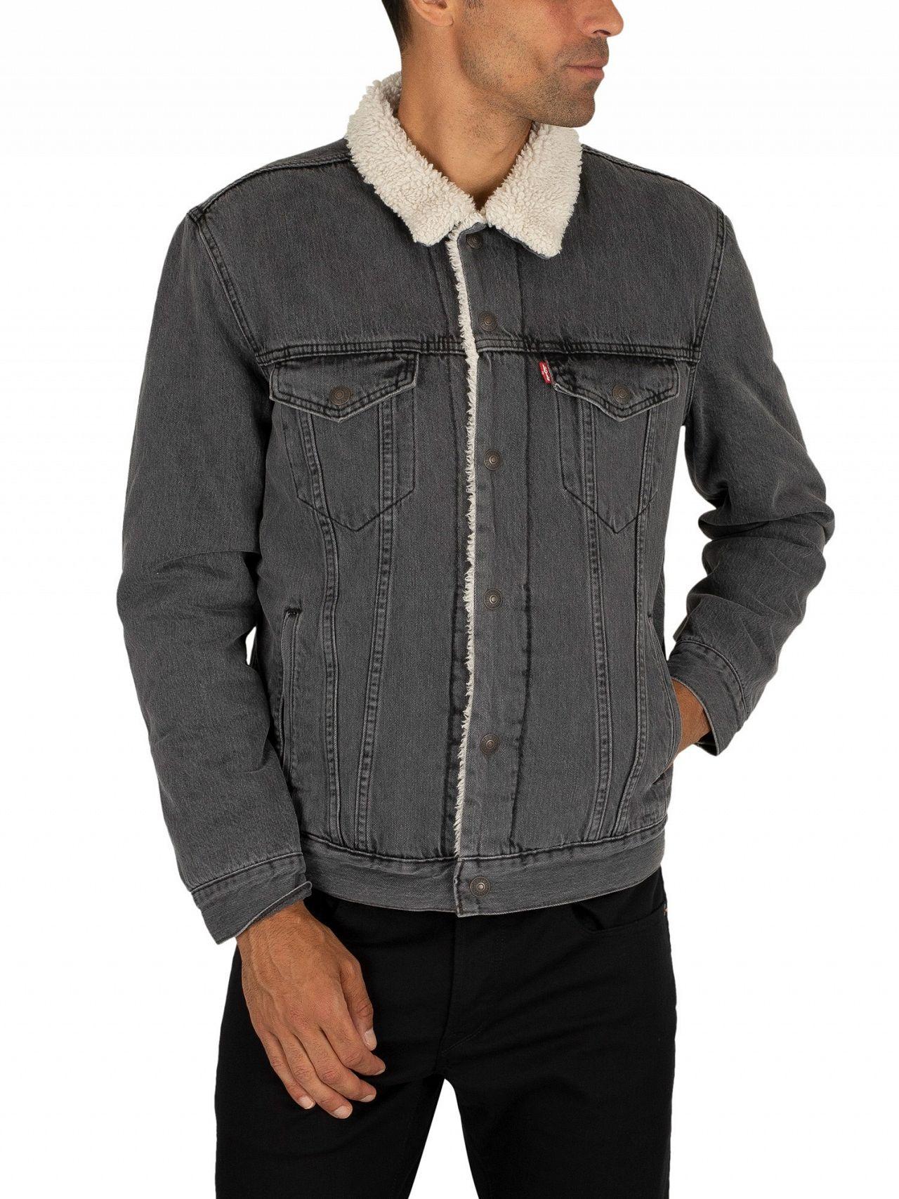 Levi's Denim Sherpa Trucker Jacket in 