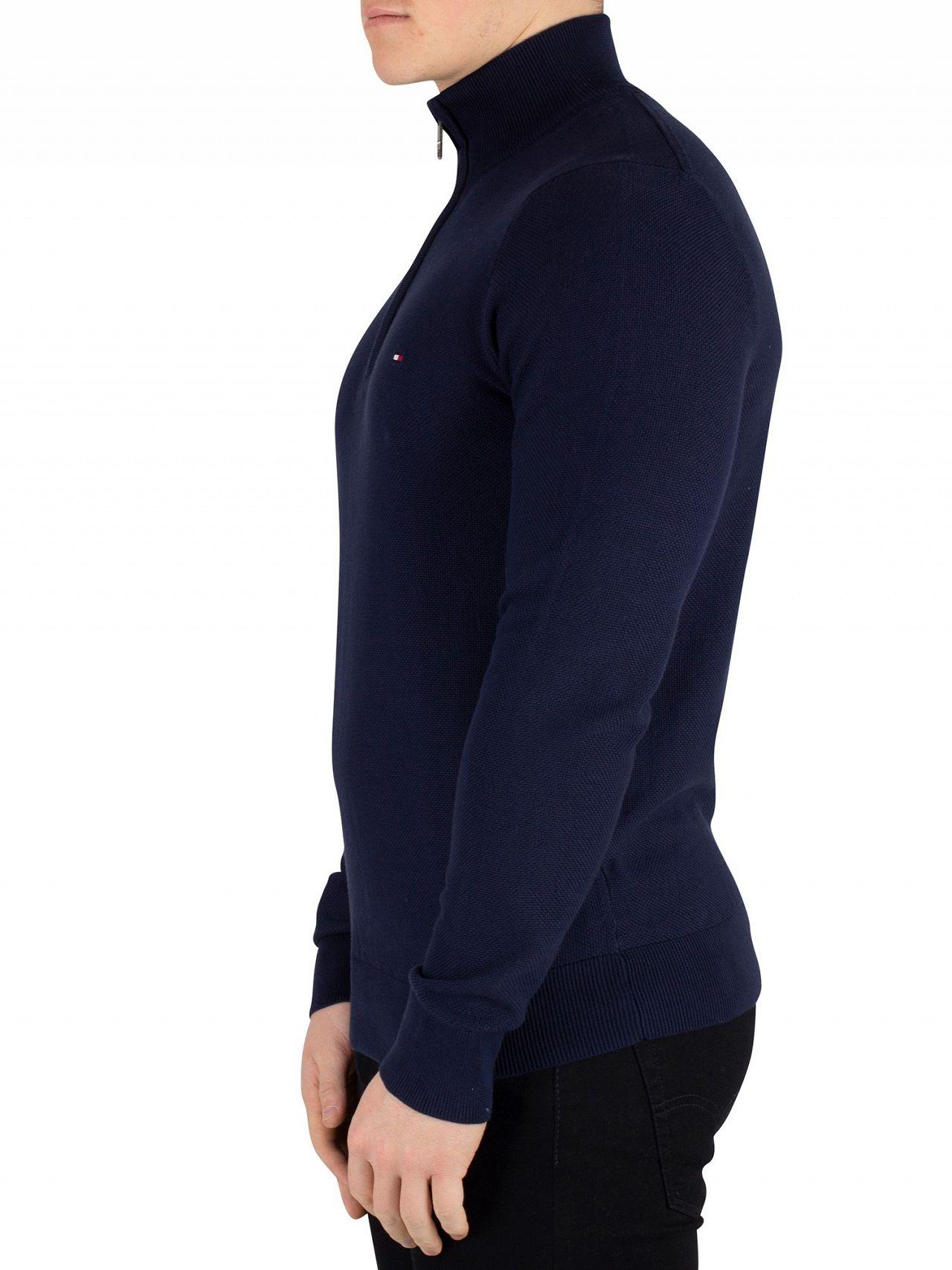 tommy hilfiger structured zip jumper