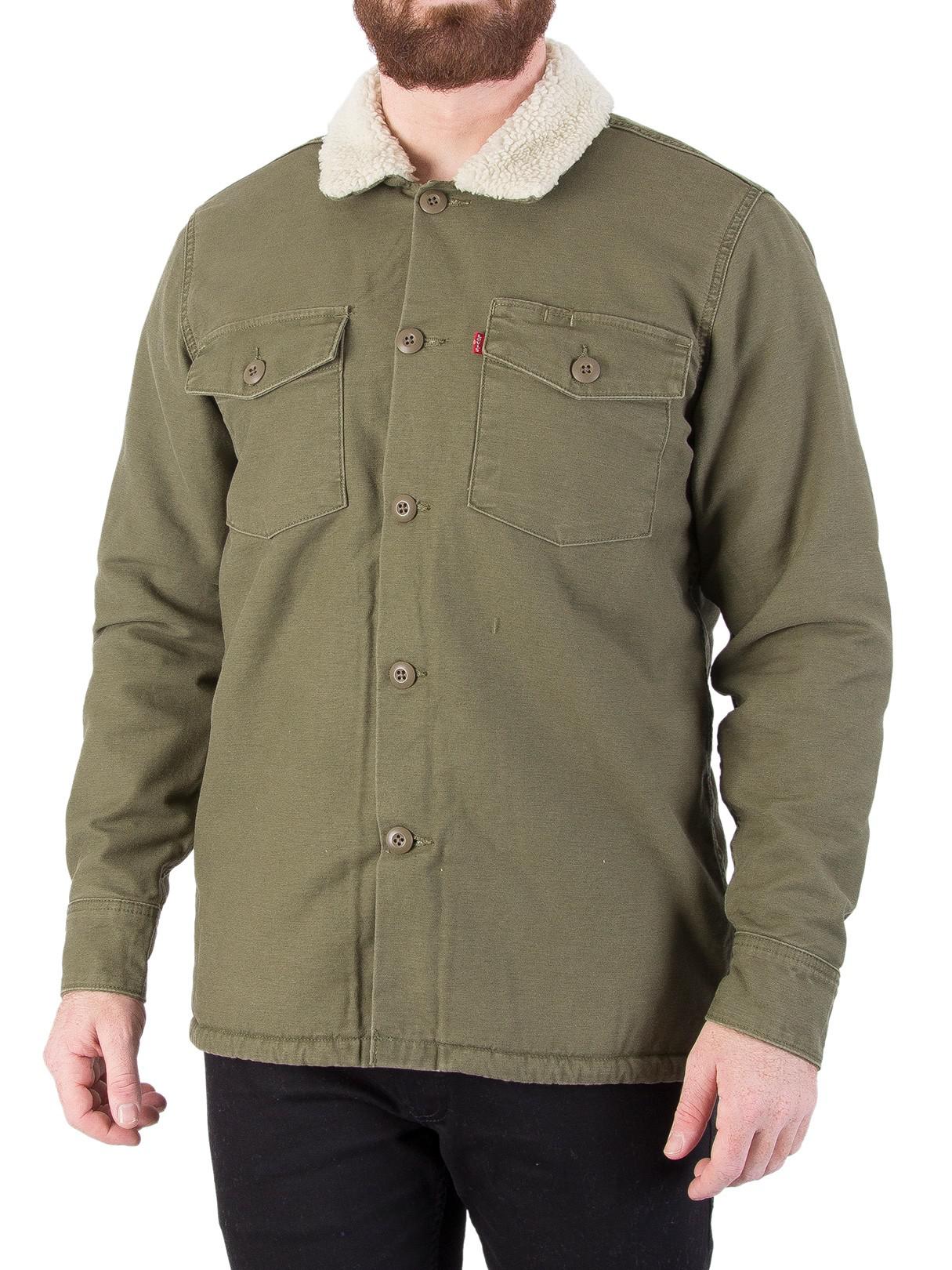 levi's green sherpa jacket