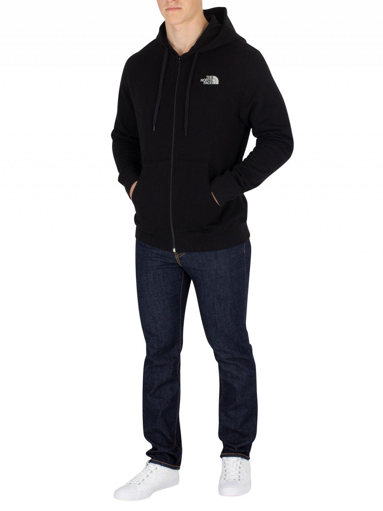 the north face open gate full zip hoodie in black