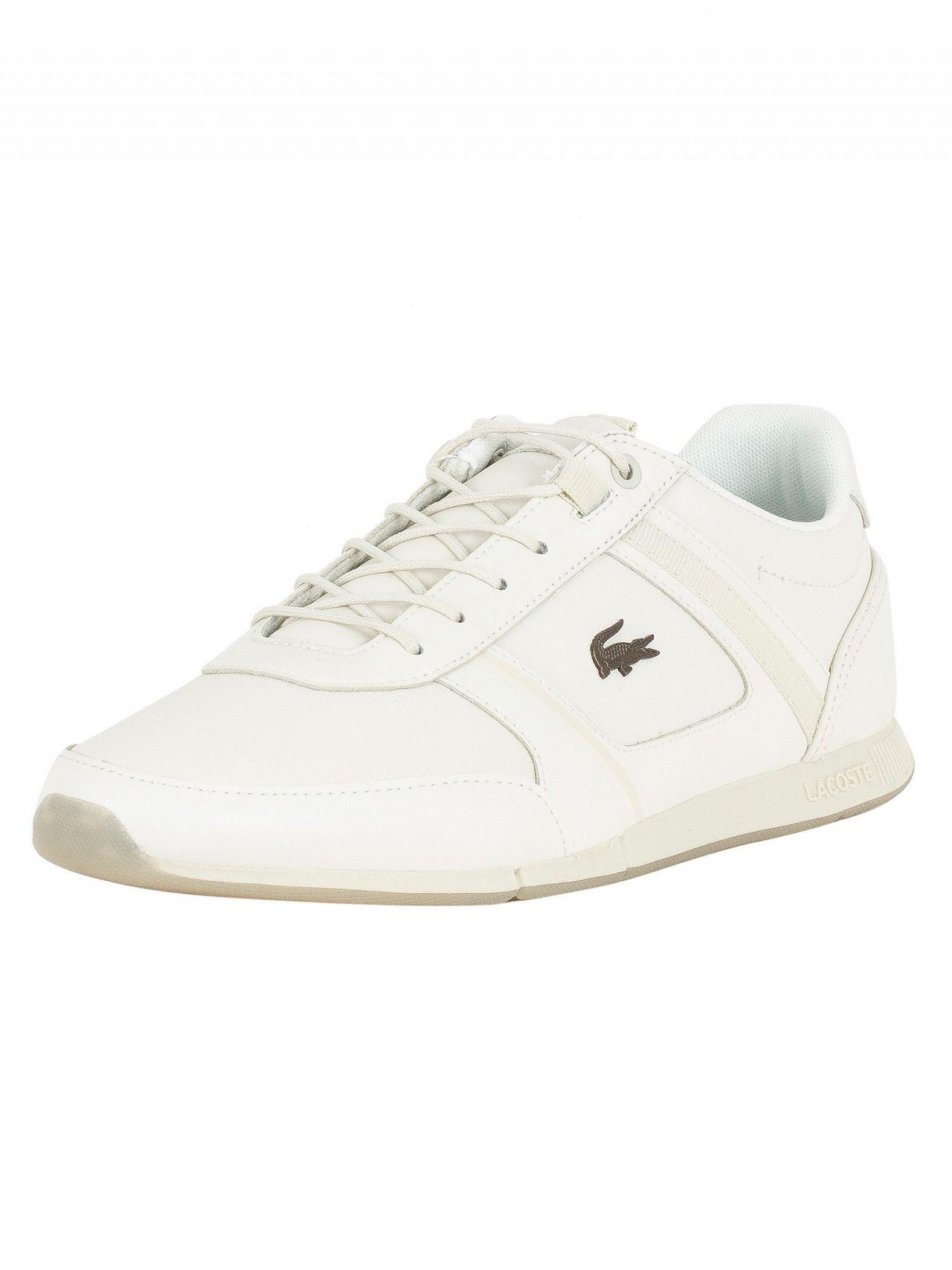 Lacoste Leather Off White Menerva 318 2 Cam Trainers for Men - Lyst