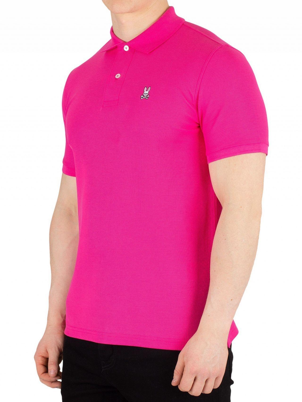 psycho bunny pink polo
