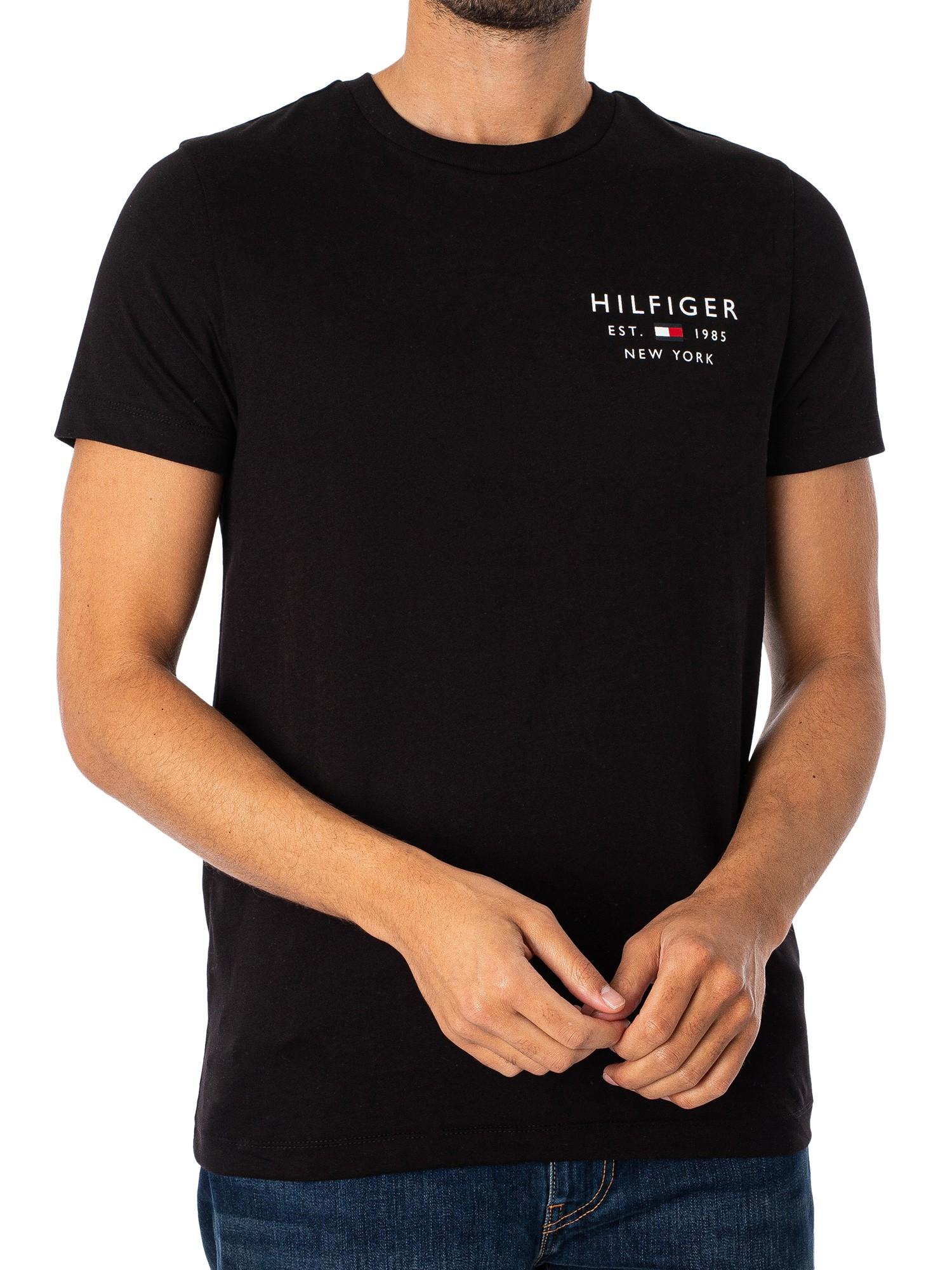 Tommy Hilfiger Brand Love Small Logo T-shirt in Black for Men | Lyst