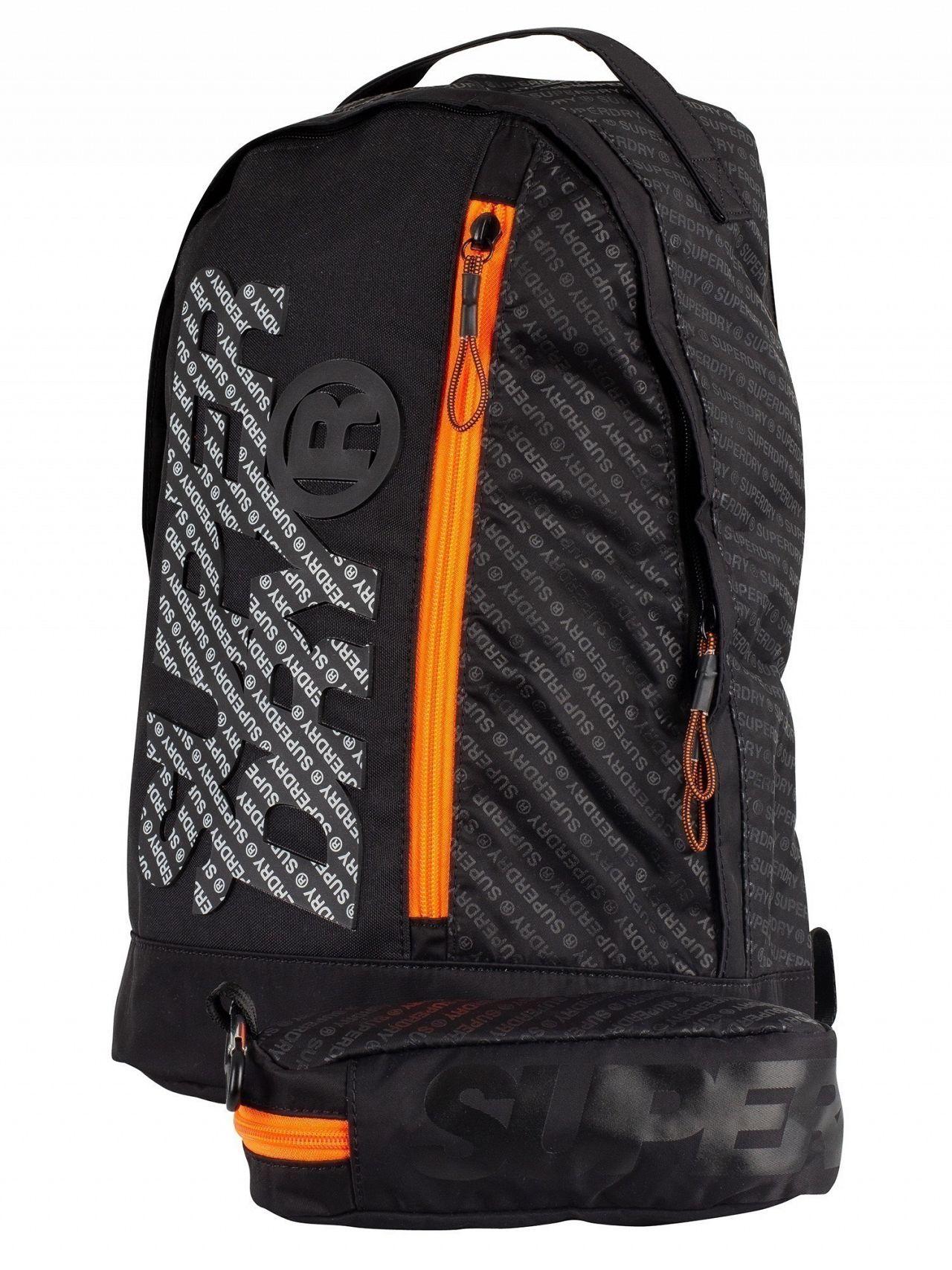 Superdry Synthetic Men's Zac Freshman Backpack And Pencil Case, Black