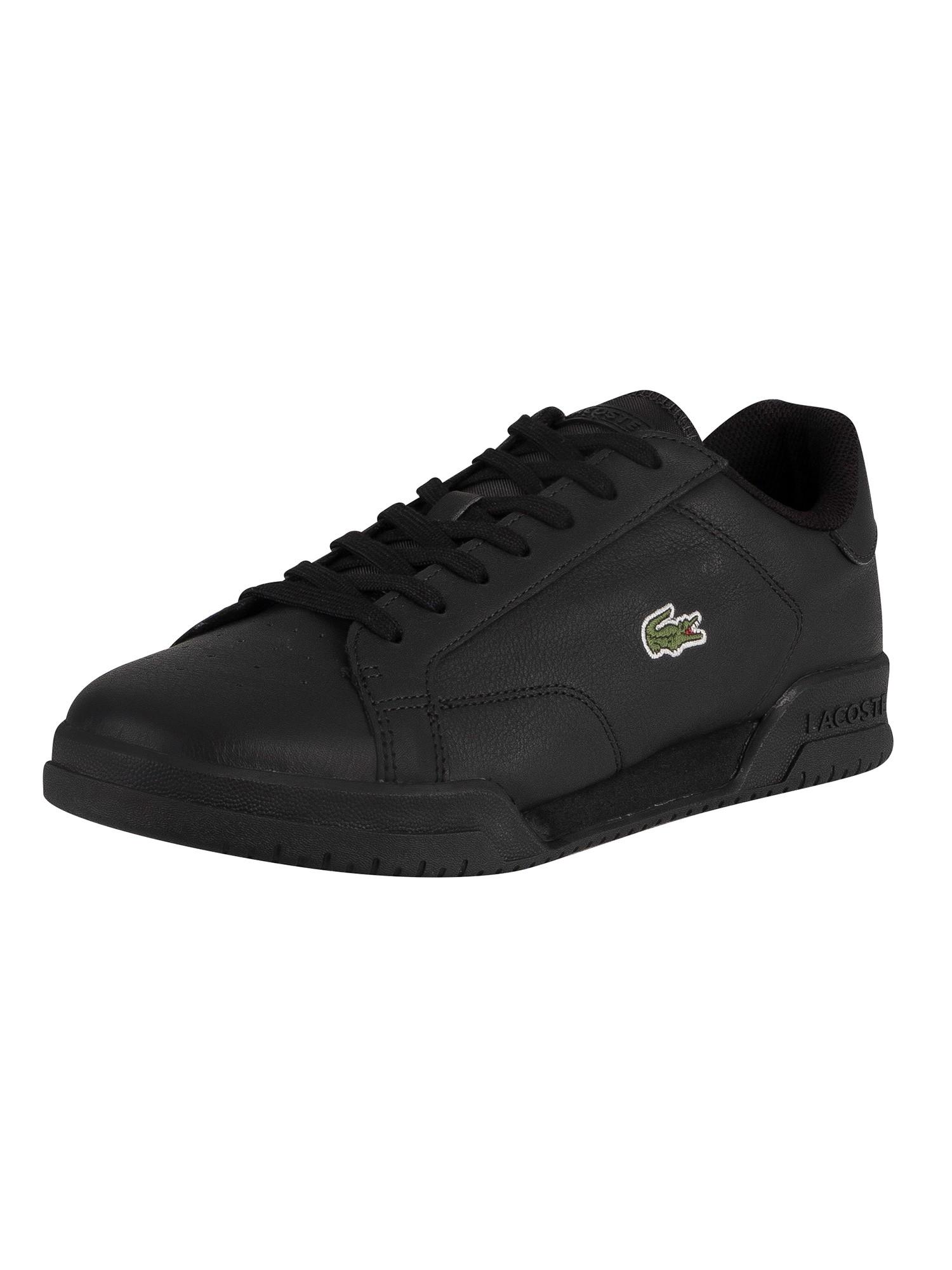 Lacoste Twin Serve 0721 2 Sma Leather Trainers in Black for Men | Lyst