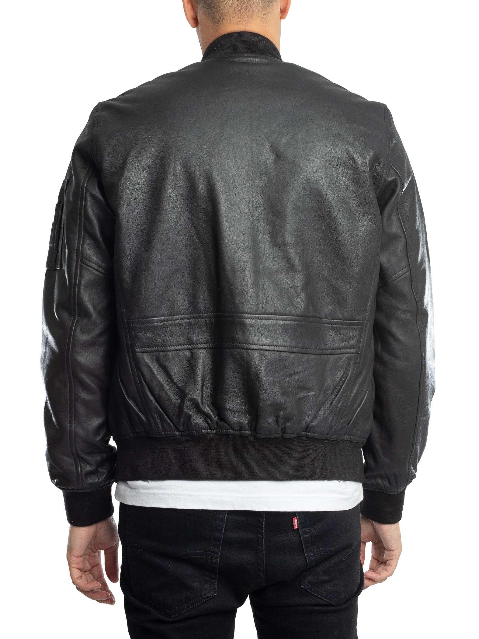 Schott Nyc Leather Ma-1 Bomber Jacket in Gray for Men | Lyst Schott Nyc Leather Ma-1 Bomber Jacket in Gray for Men | Lyst