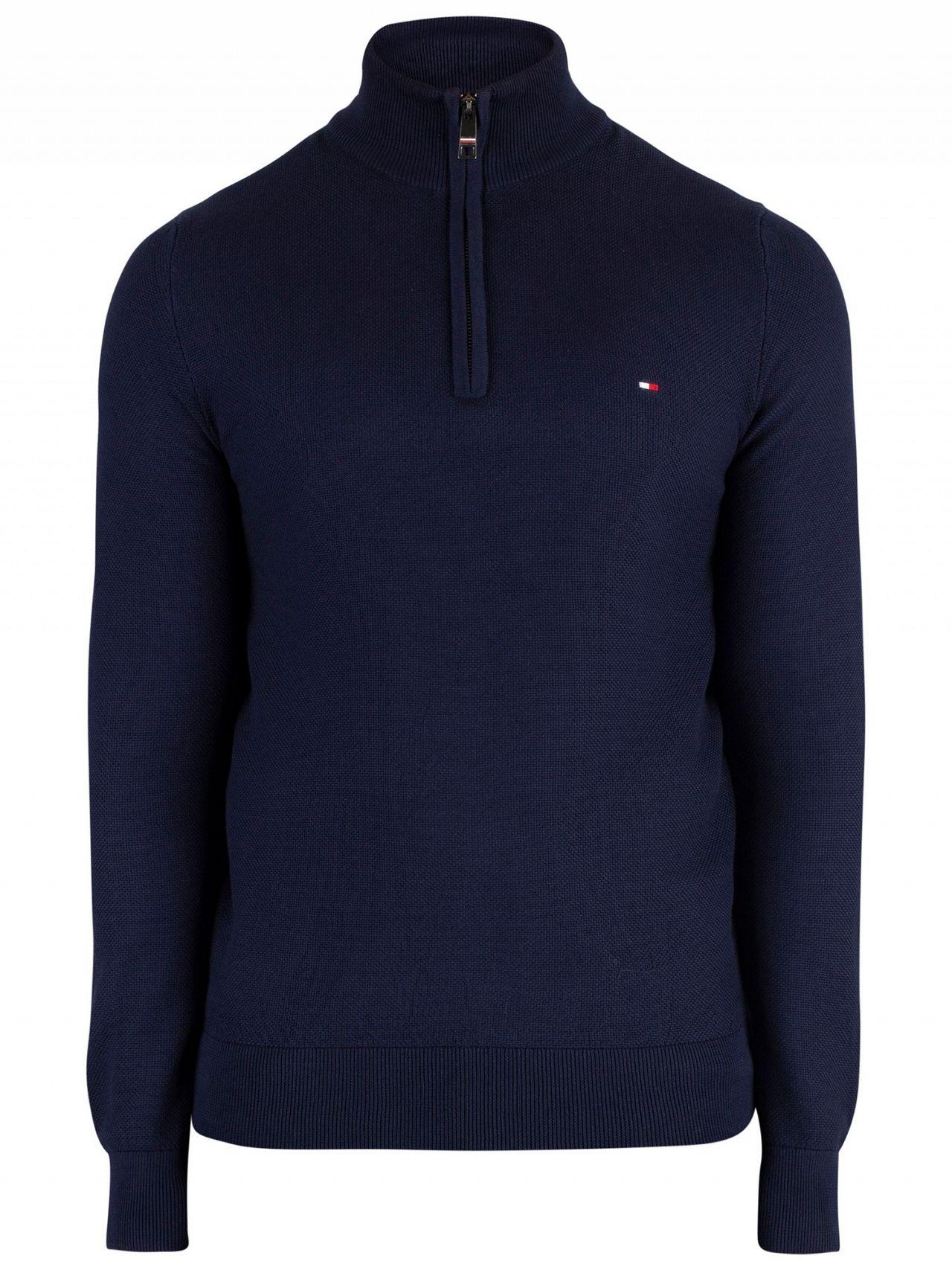 tommy hilfiger structured zip jumper