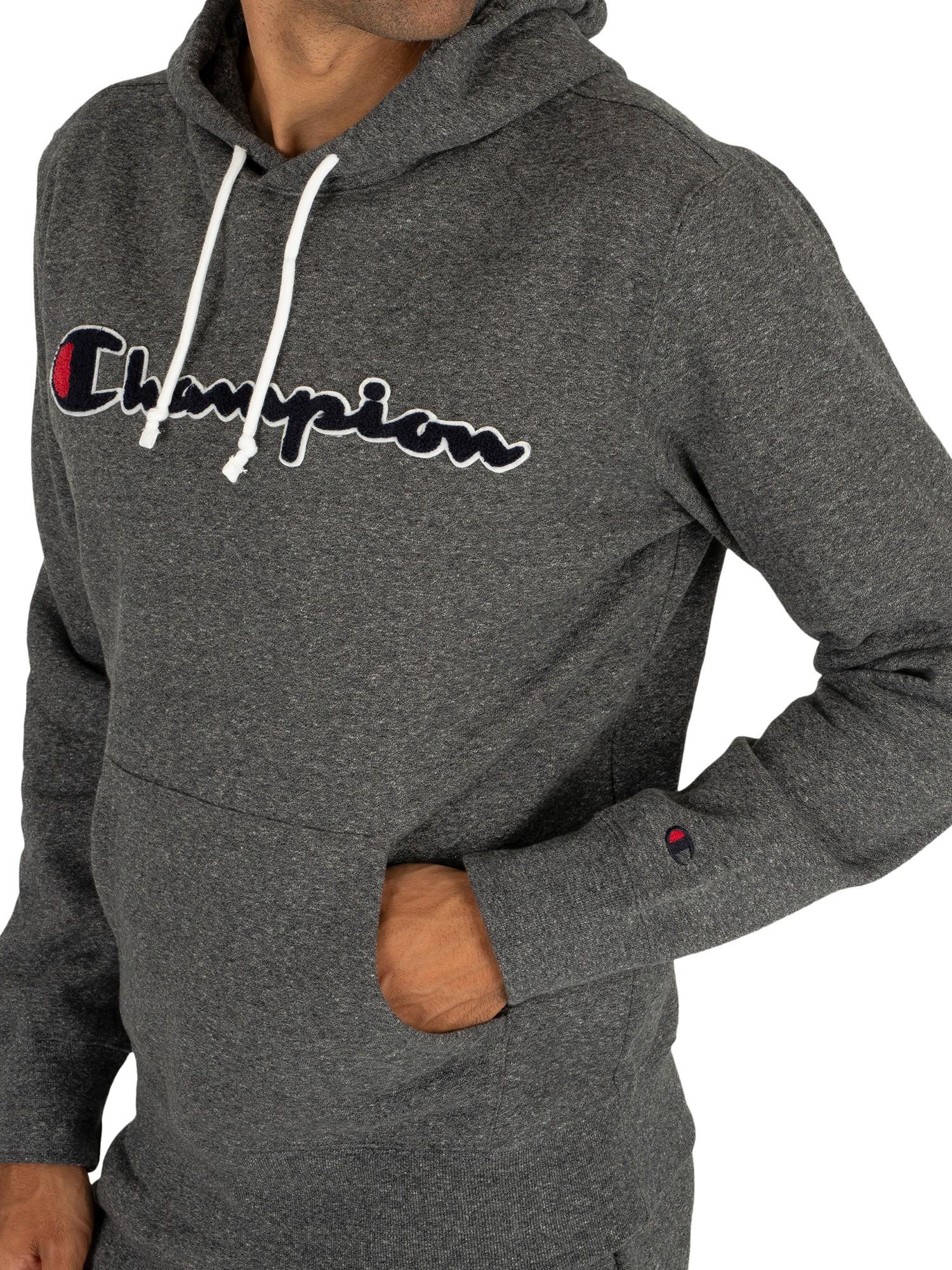 Champion Cotton Graphic Pullover Hoodie in Dark Grey (Gray) for Men | Lyst