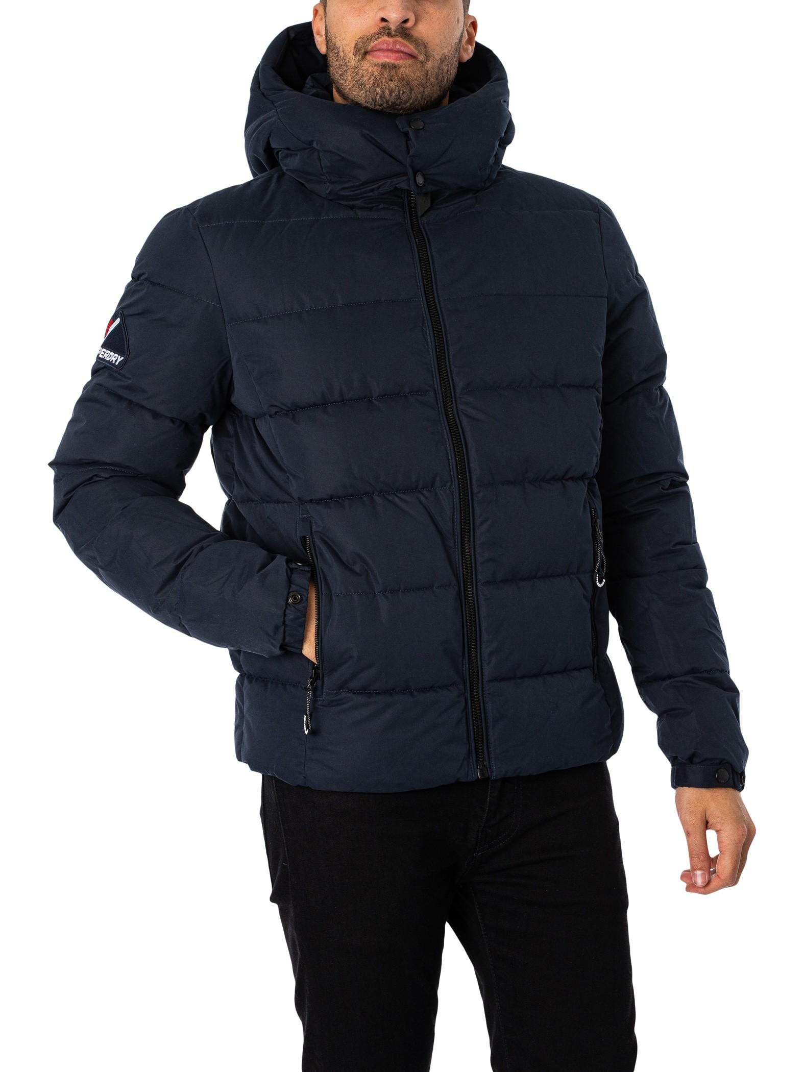 Superdry Code Microfibre Mountain Puffer Jacket in Blue for Men | Lyst UK
