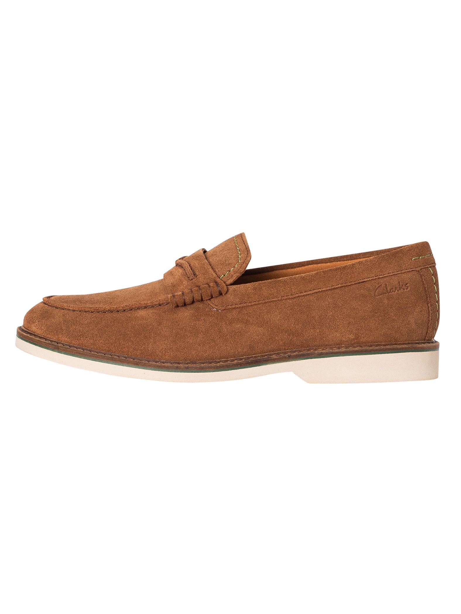 Clarks Atticus Suede Slip Loafers in Brown for Men Lyst UK