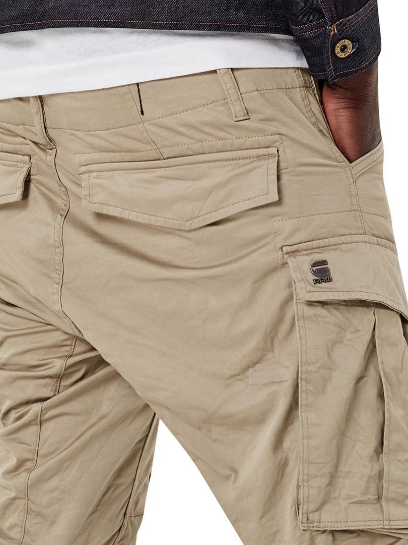 G-Star RAW Cotton Rovic Tapered Zip 3d Cargos in Natural for Men - Save ...