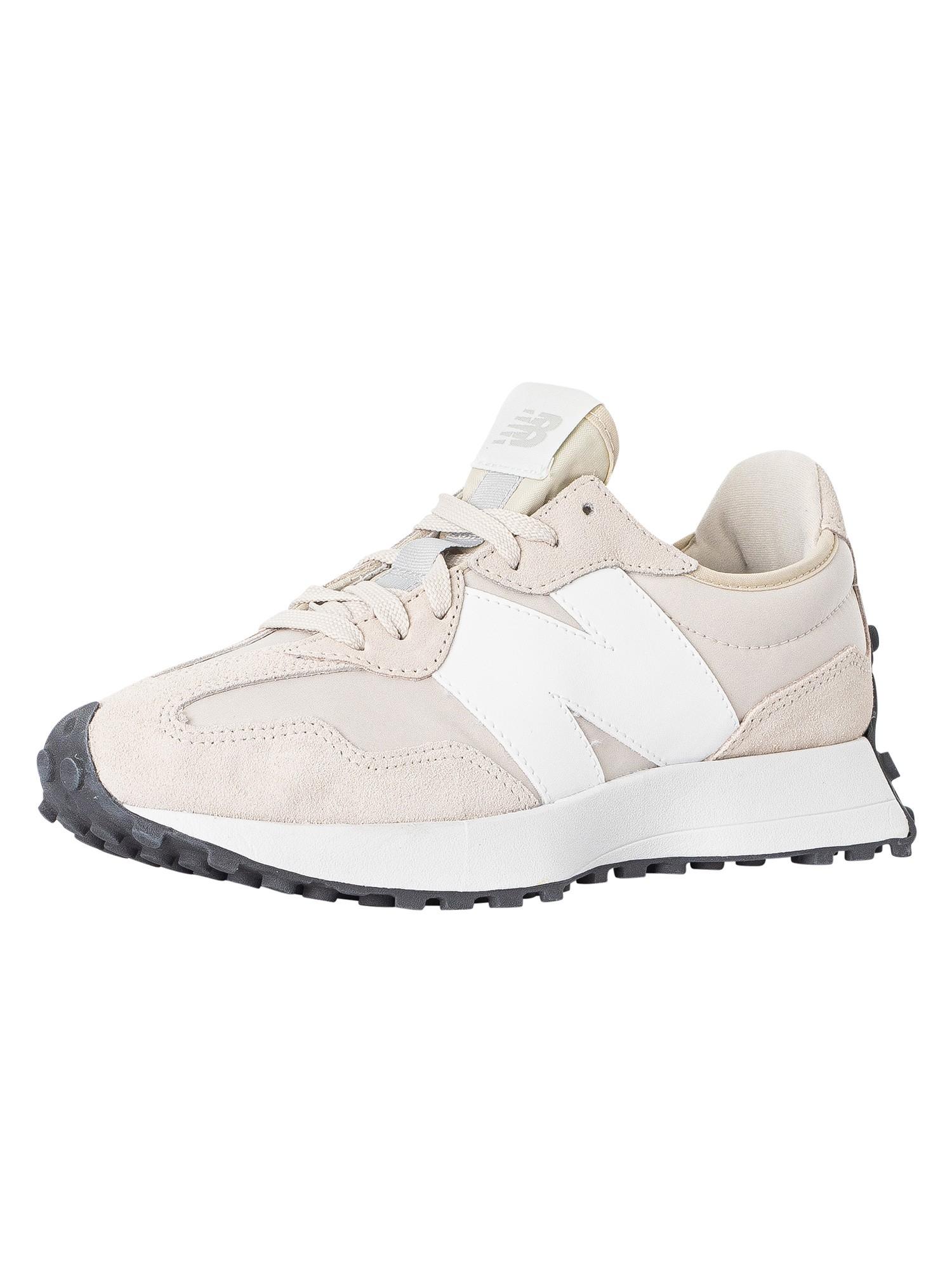 New Balance U327 Suede Trainers in White for Men | Lyst