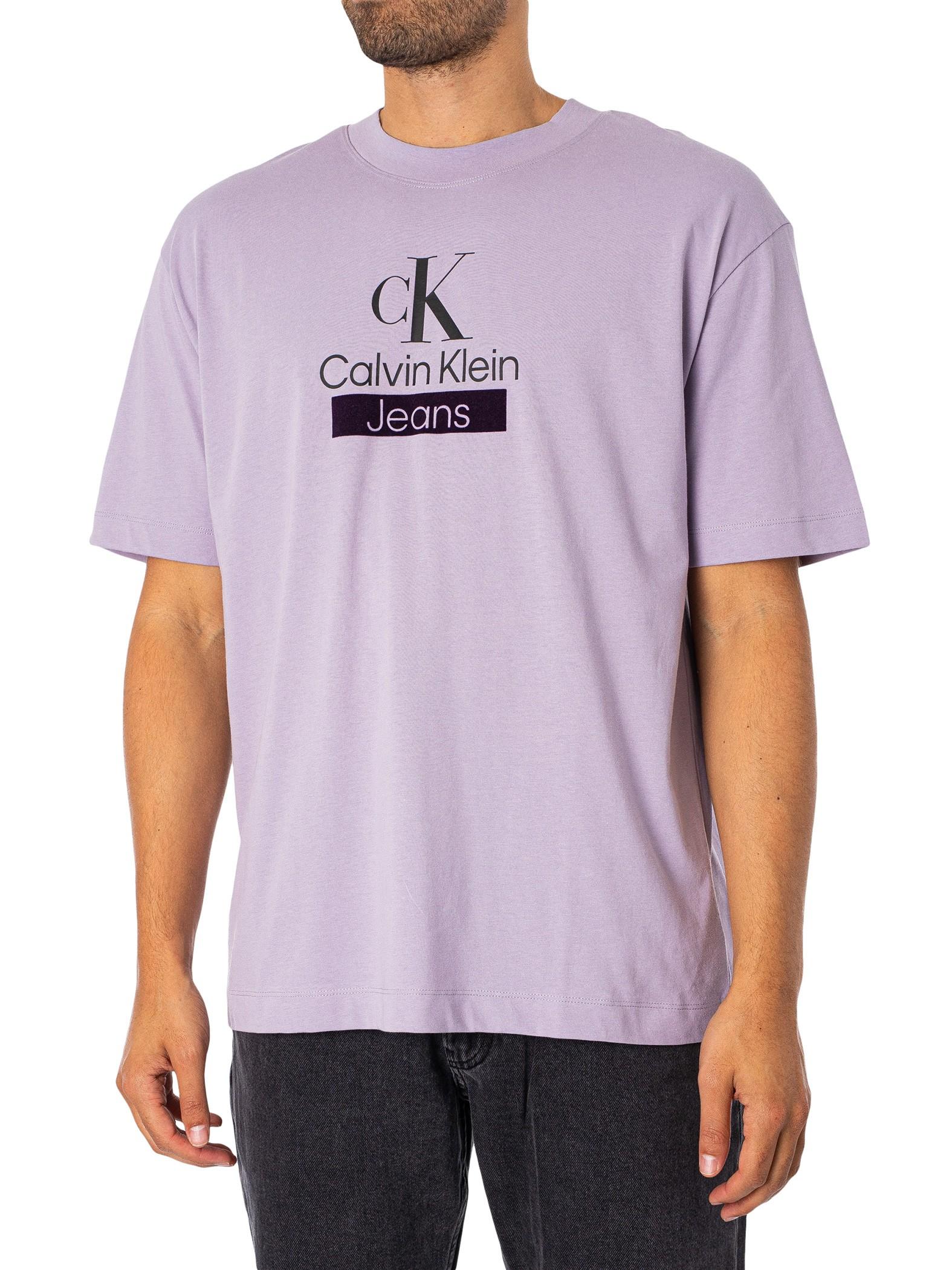 Calvin Klein Stacked Archival T-shirt in Purple for Men | Lyst