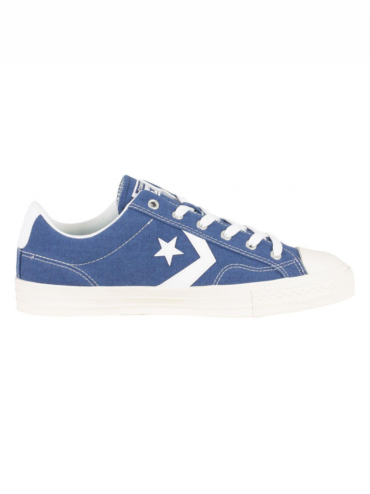 frequentie heroïne Perioperatieve periode Converse Mason Blue/white Star Player Ox Canvas Trainers for Men | Lyst