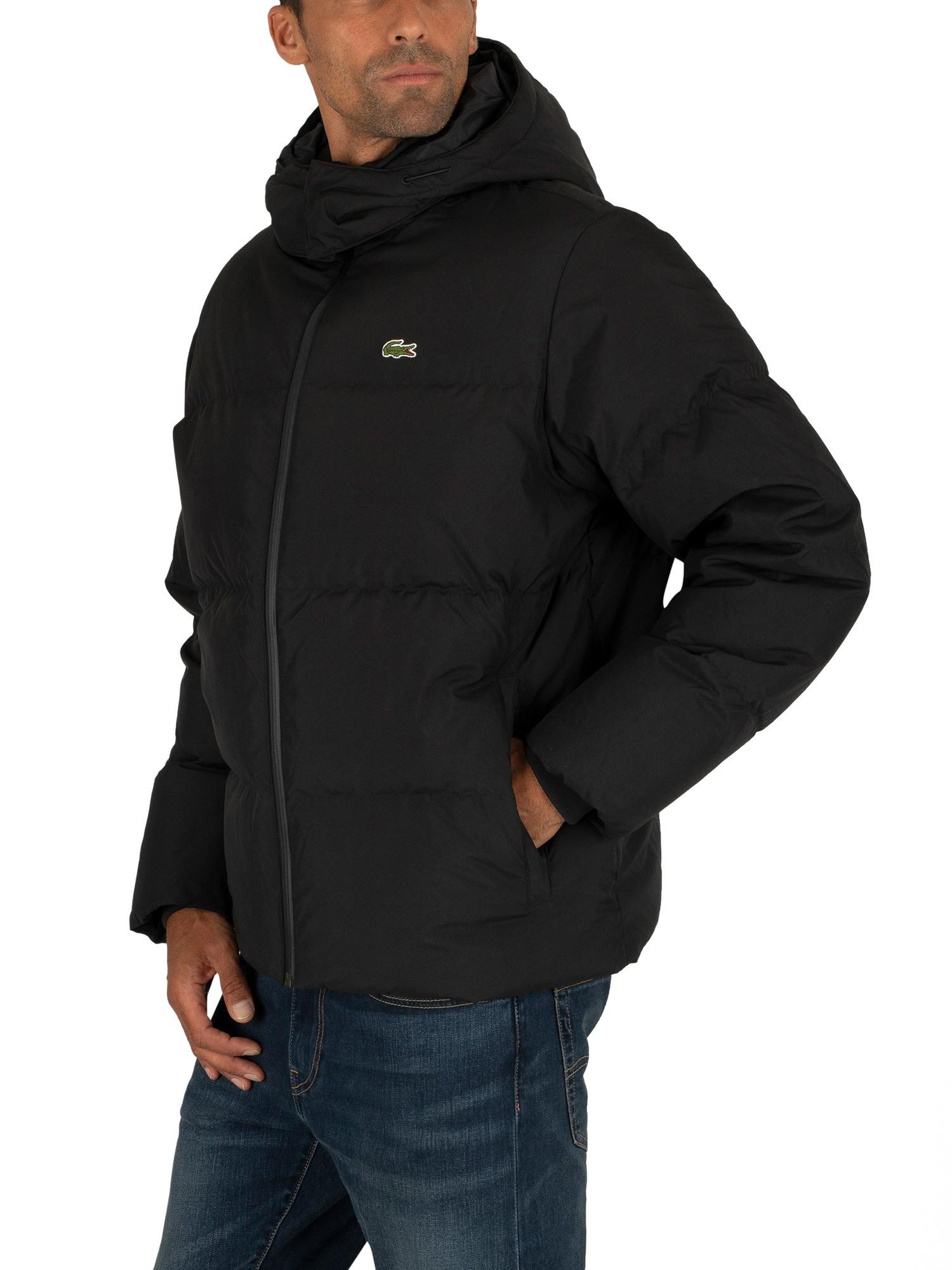 lacoste black coat