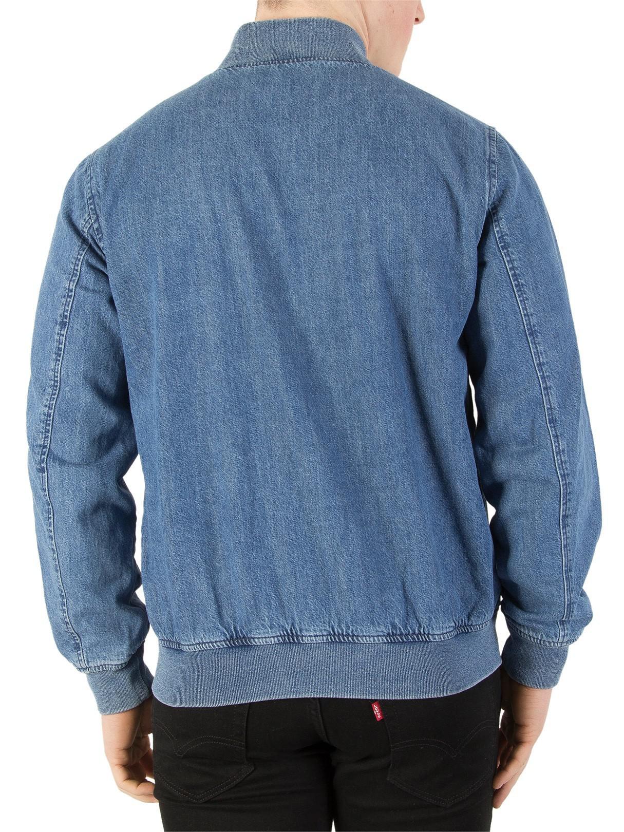 Levi's Cotton Indigo Lyon Bomber Jacket in Blue for Men - Lyst