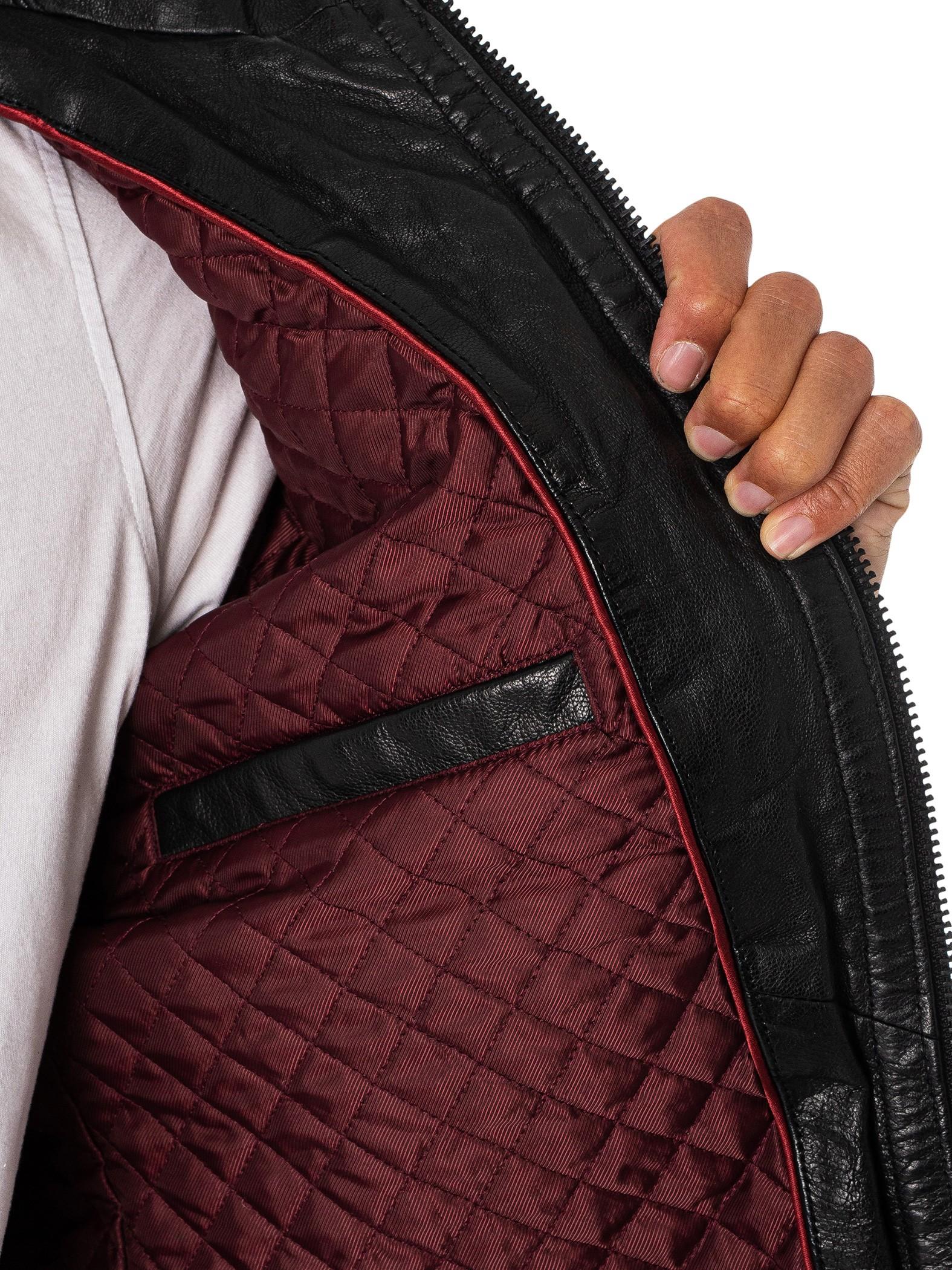 Superdry Seventies Leather Jacket in Black for Men | Lyst Canada