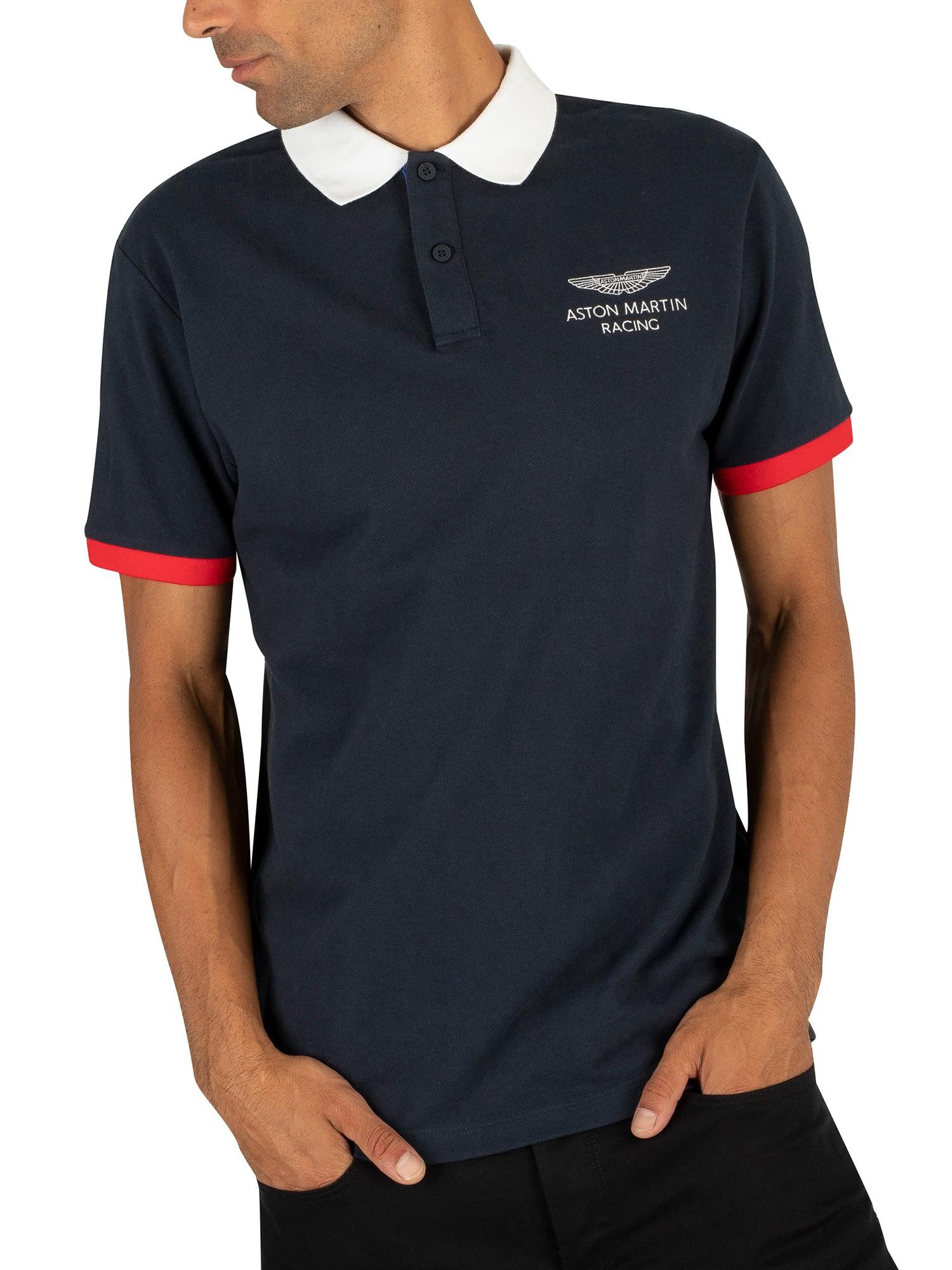 Hackett Cotton Amr Polo Shirt in Navy (Blue) for Men - Lyst
