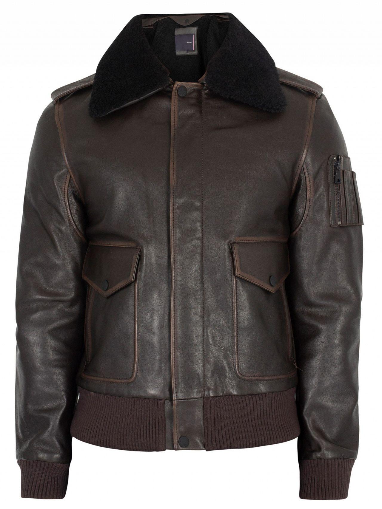 tommy hilfiger shearling aviator jacket
