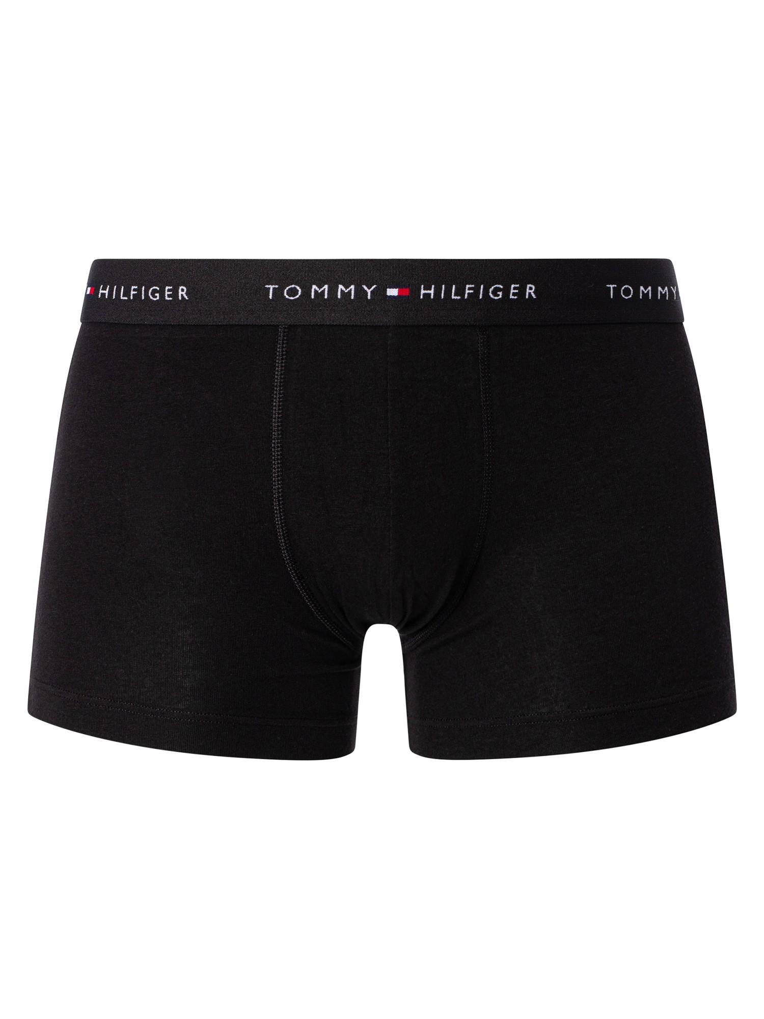 Tommy Hilfiger 3 Pack Signature Cotton Trunks in Black for Men | Lyst
