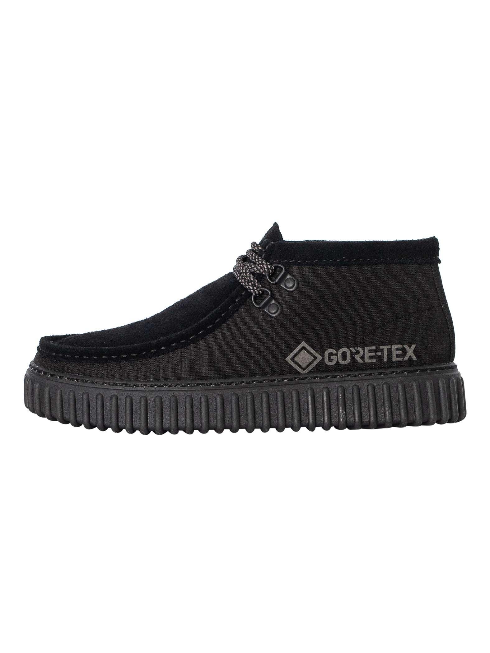 Clarks Torhill Hi Gore Tex Trainers in Black for Men | Lyst Canada