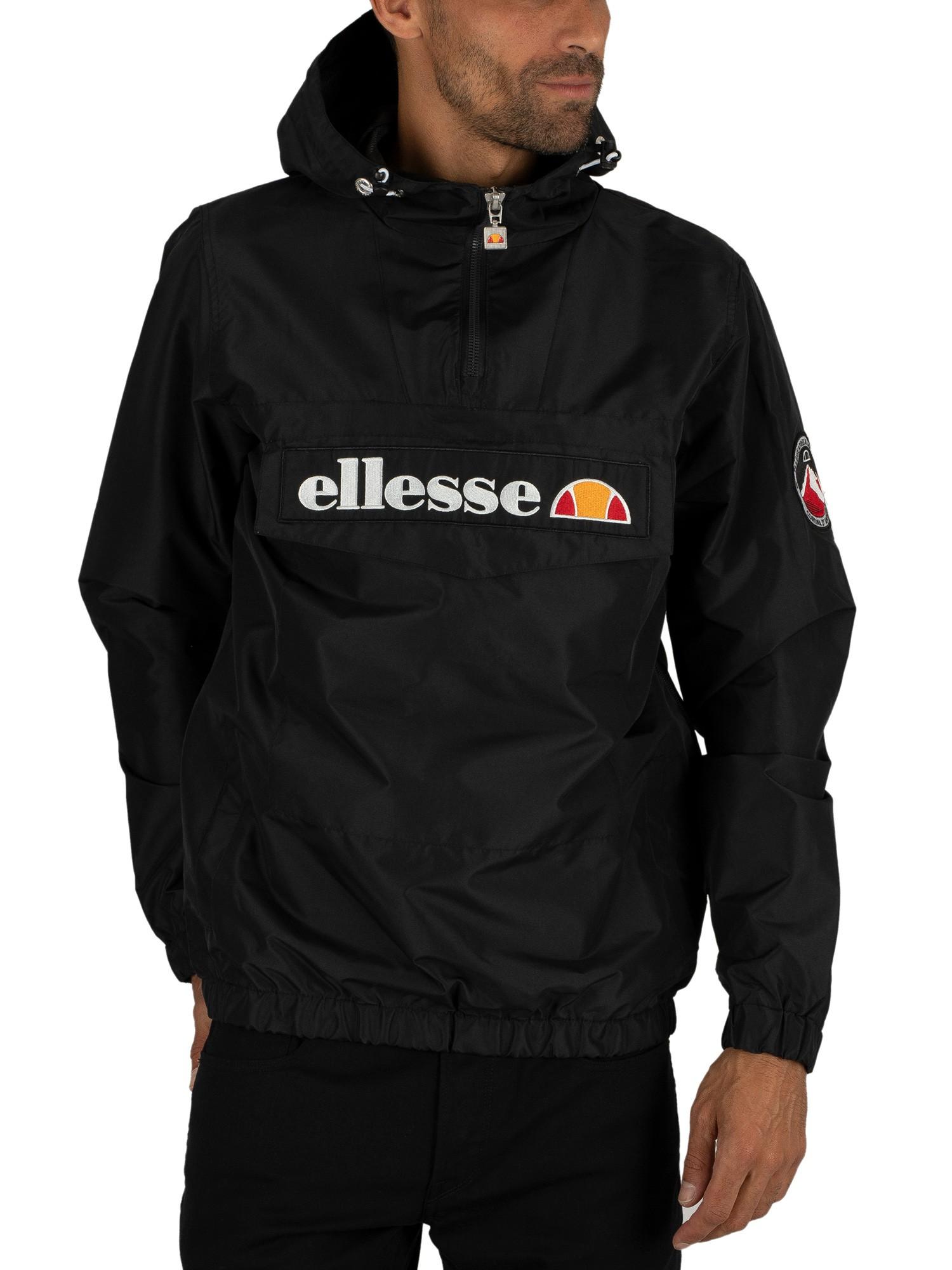 ellesse Mens Mont 2 Overhead Jacket Hooded Casual Anorak Pull Over Navy Blue