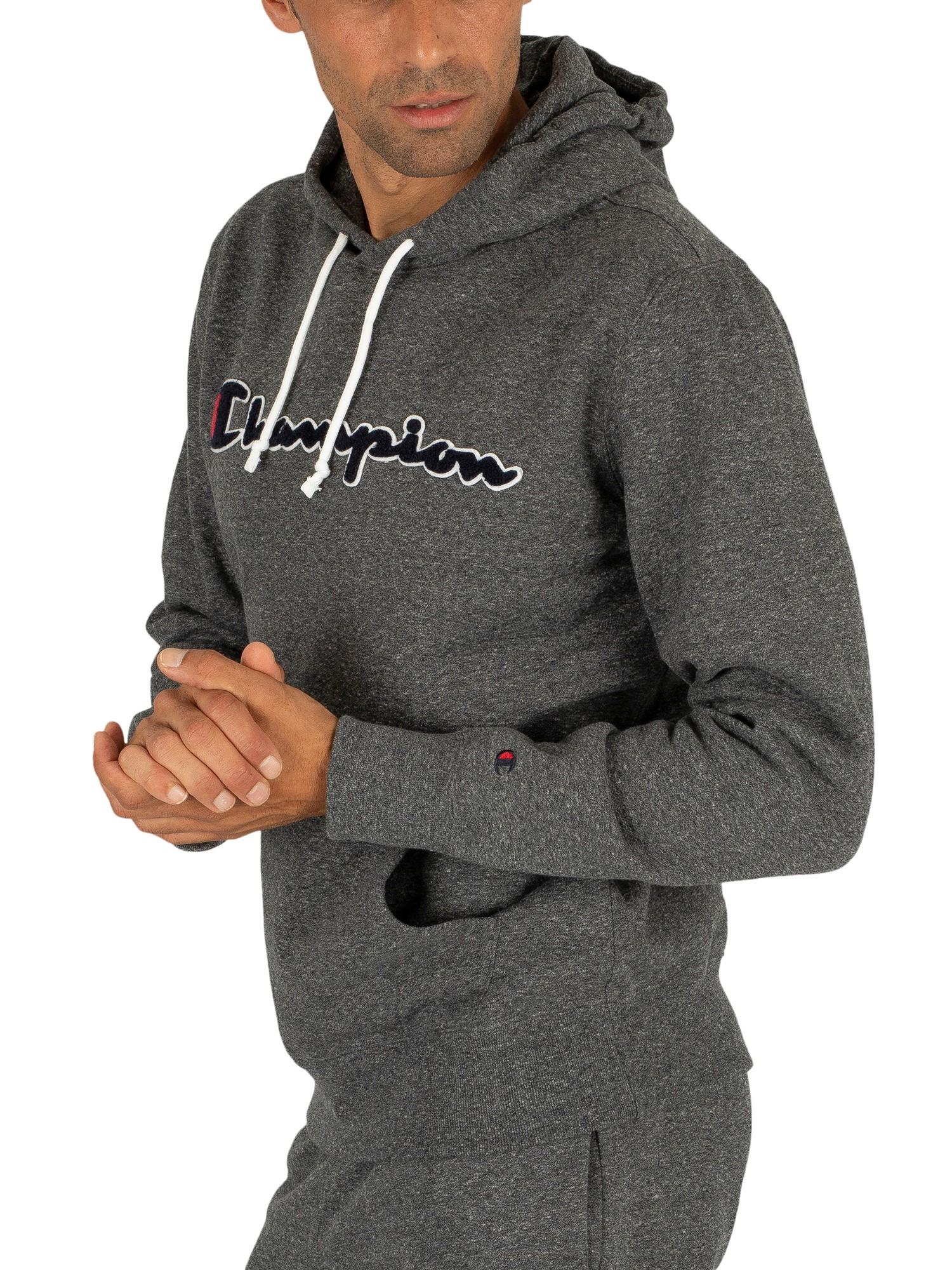 Champion Graphic Pullover Hoodie in Gray for Men | Lyst