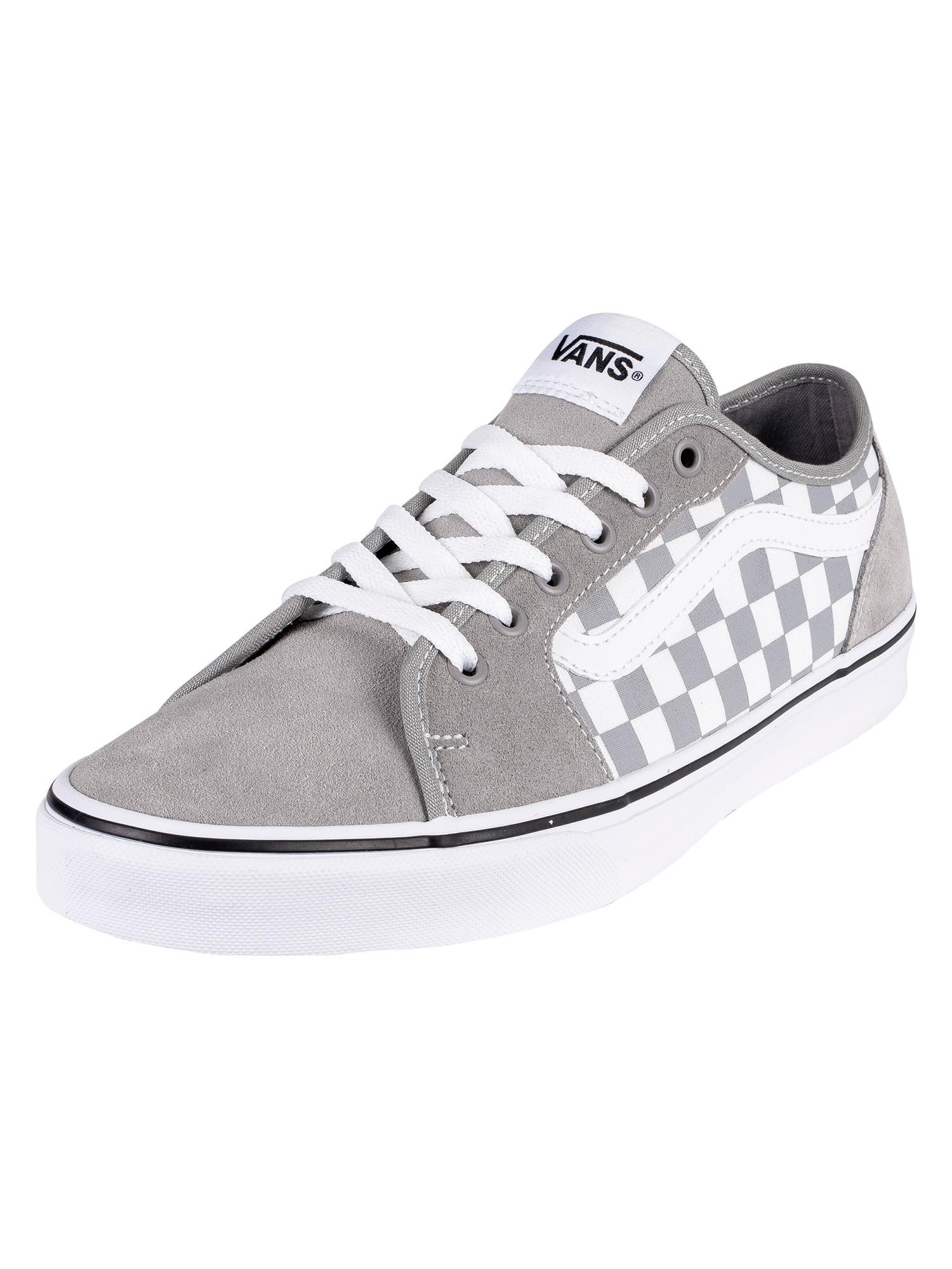 Vans Filmore Decon Checkerboard Suede Trainers in White for Men | Lyst