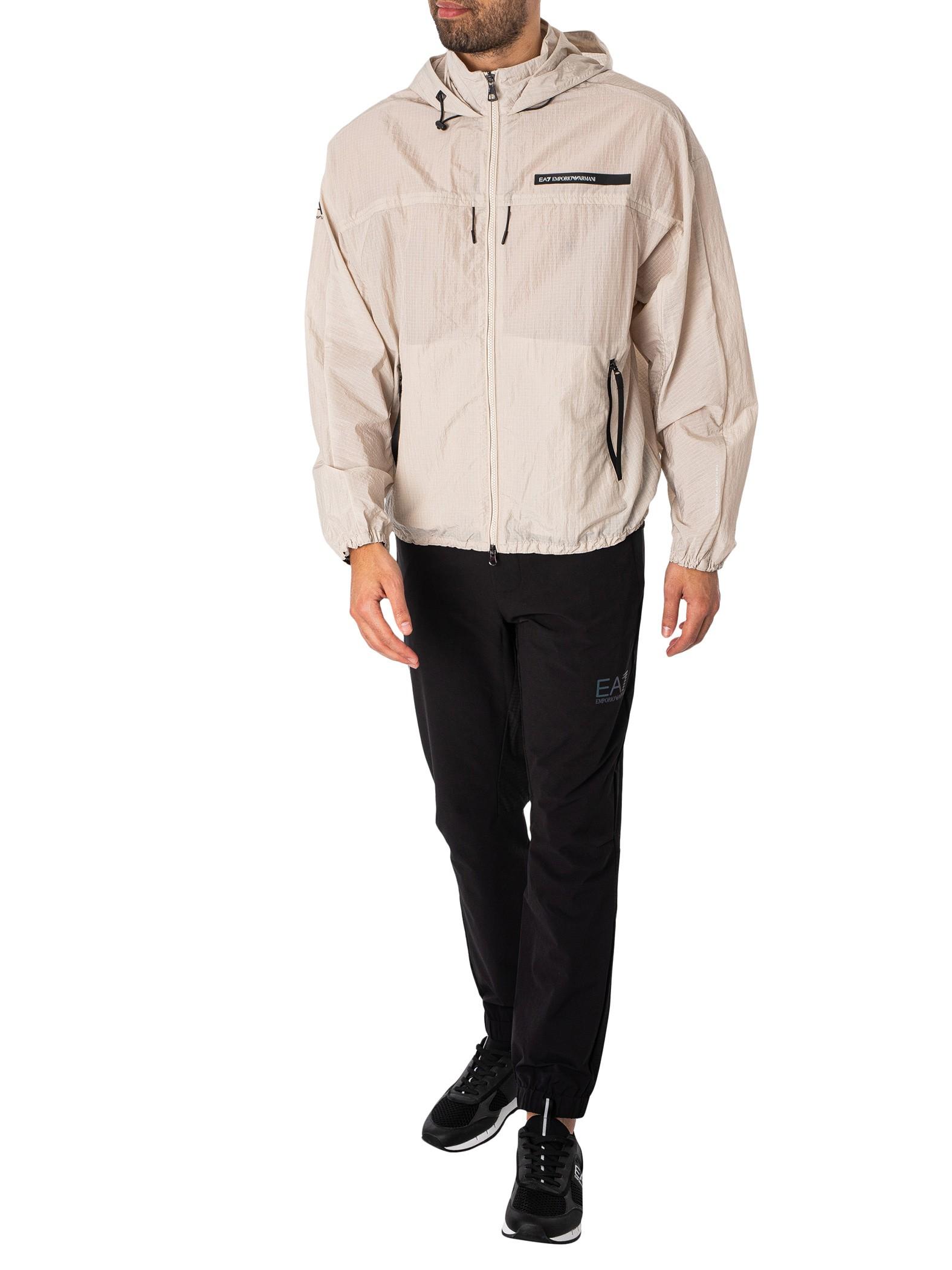 EA7 Logo Lightweight Jacket in Natural for Men Lyst Canada