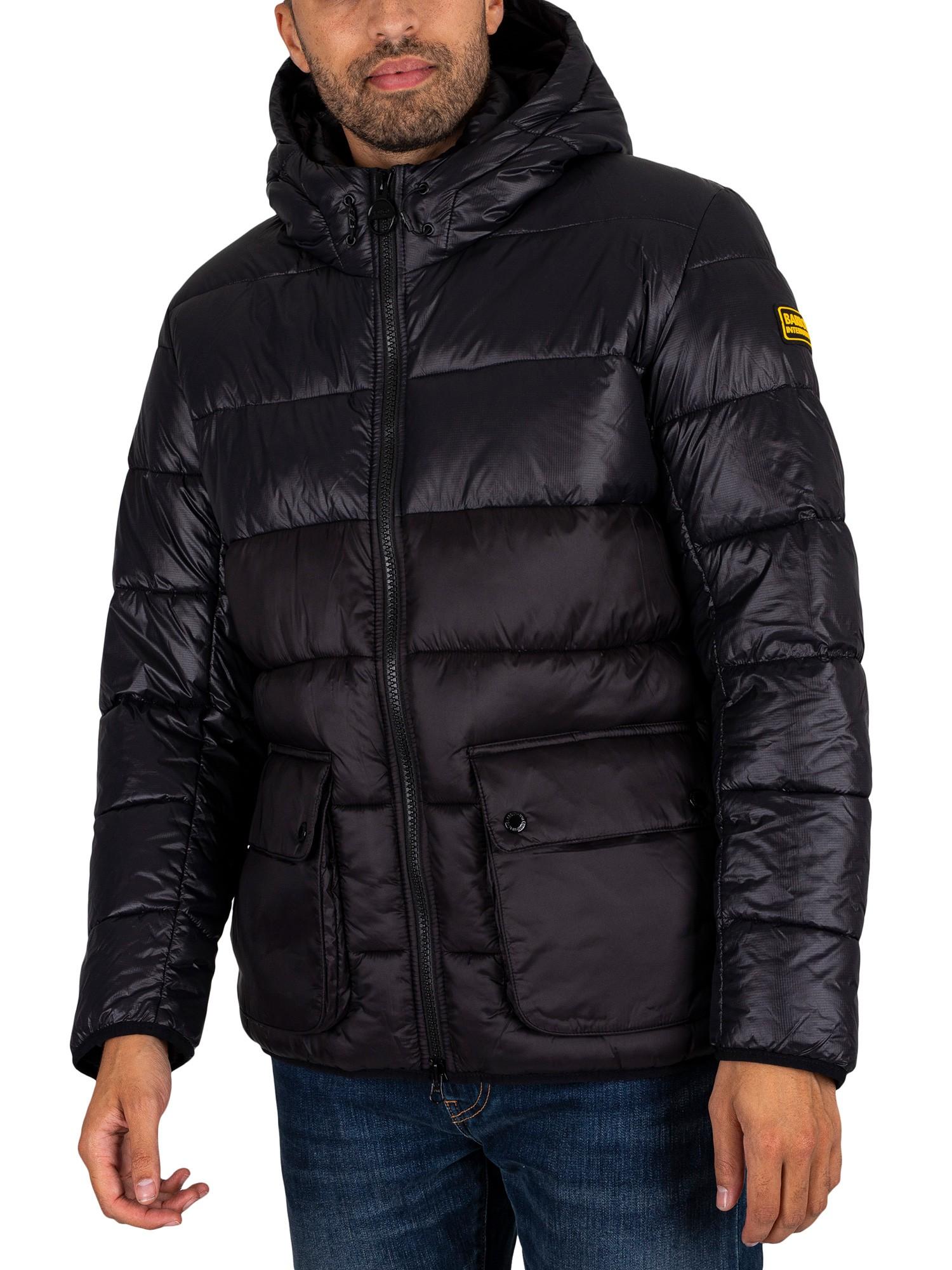 Barbour Synthetic Balfour Puffer Jacket in Black for Men | Lyst UK