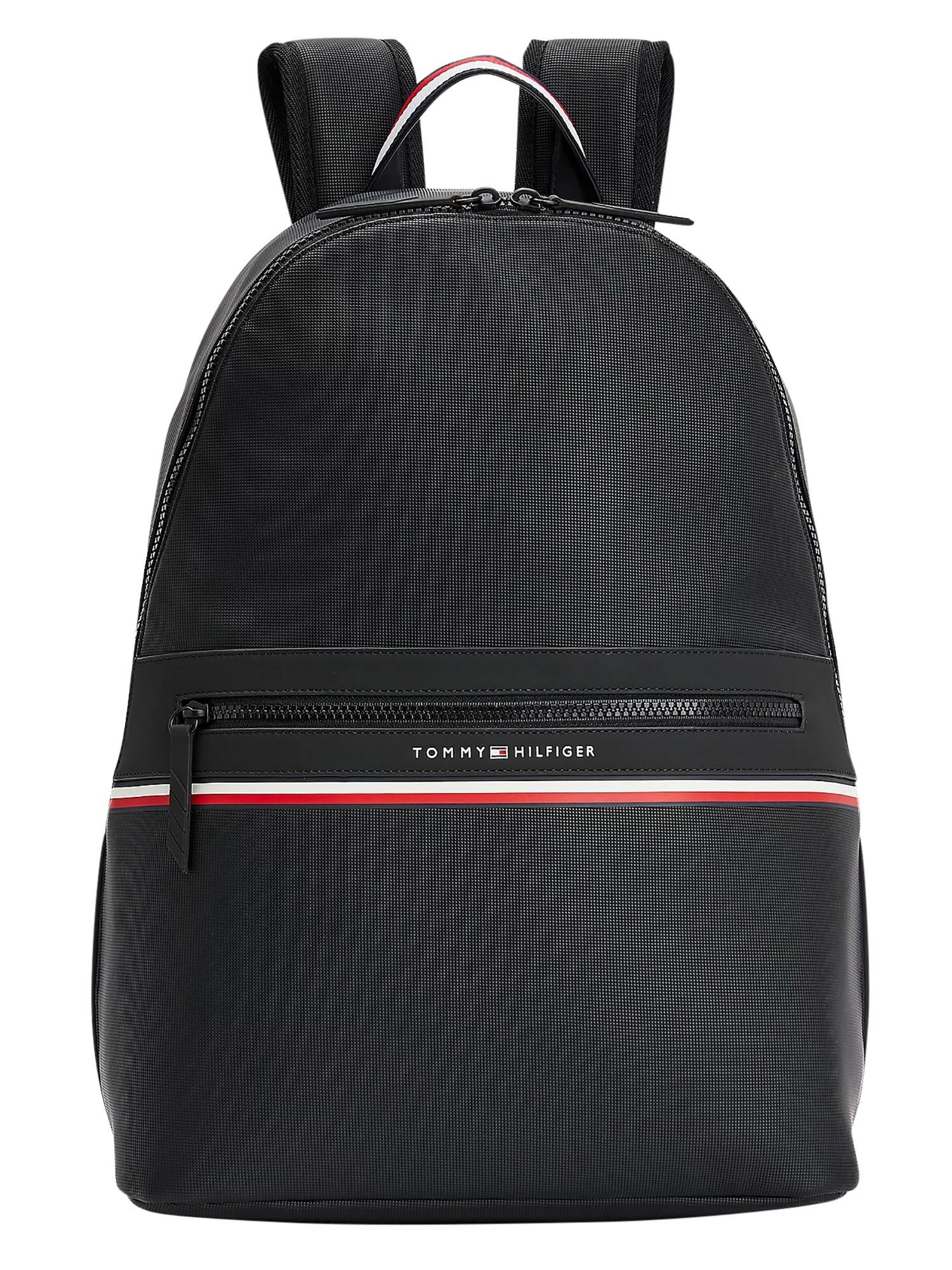 Tommy Hilfiger Stripe Logo Backpack in Black for Men | Lyst
