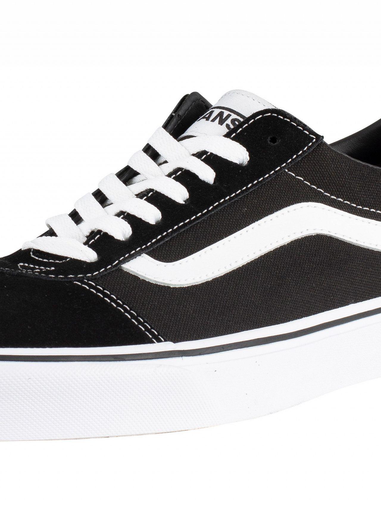 vans black and white trainers